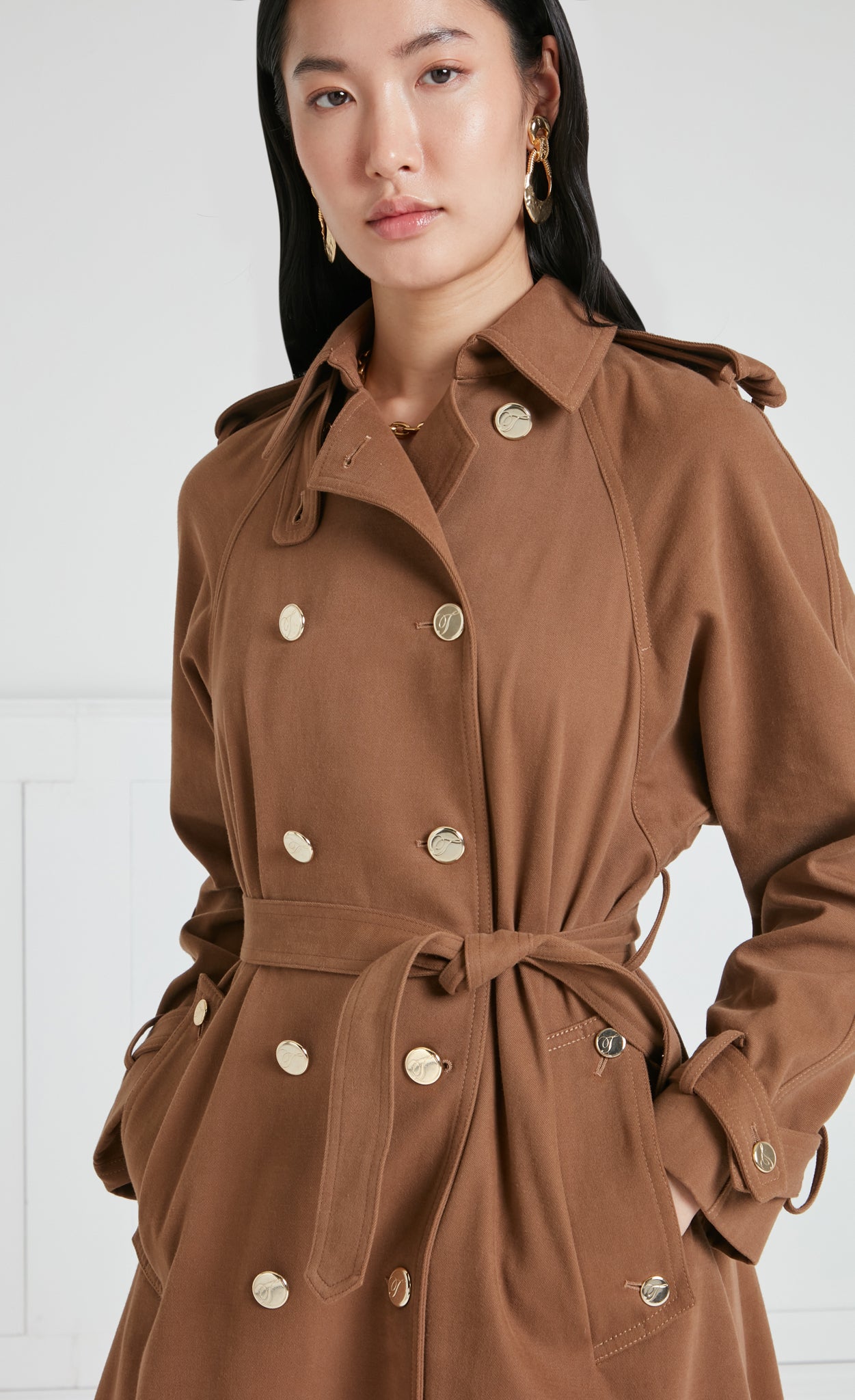 Javier Trench Coat - Brown