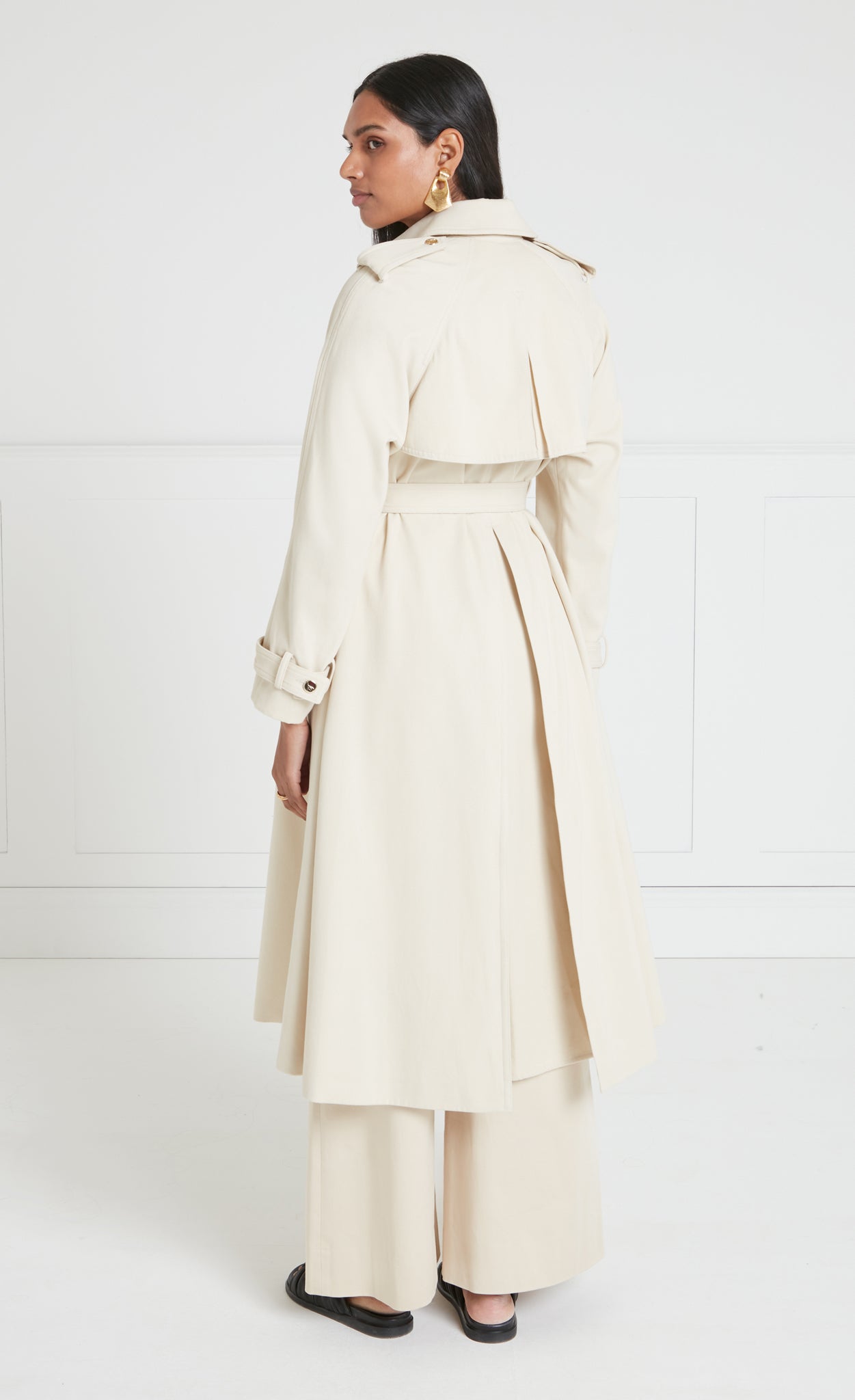 Javier Trench Coat - Sandy Cream