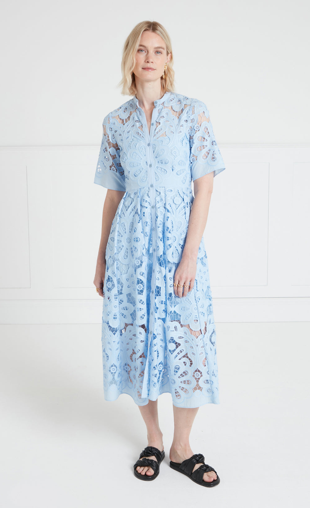 Guinevere Shirt Dress - Blue