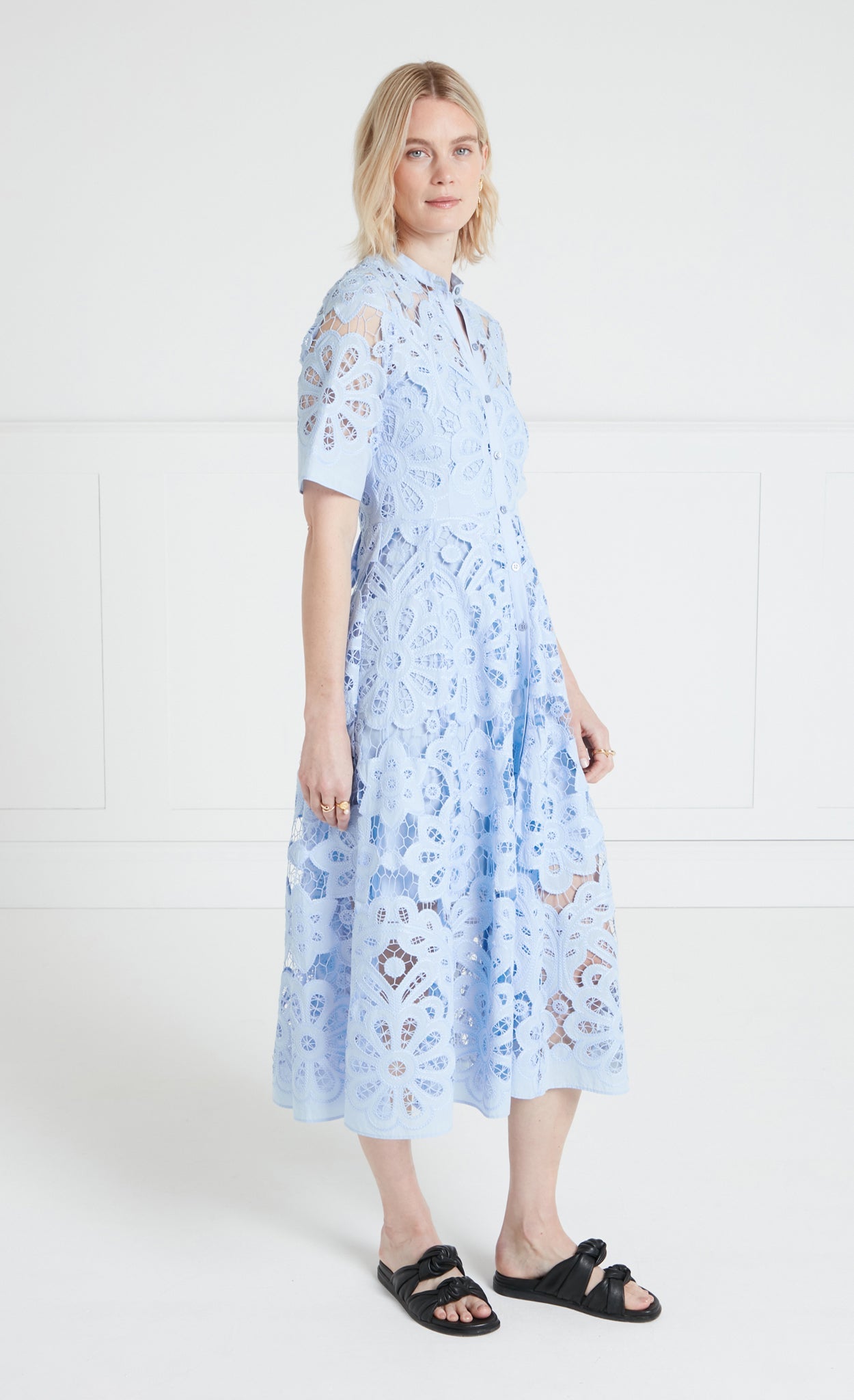 Temperley London - Guinevere Shirt Dress - Blue - UK16 Temperley London - Guinevere Shirt Dress - Blue - UK16