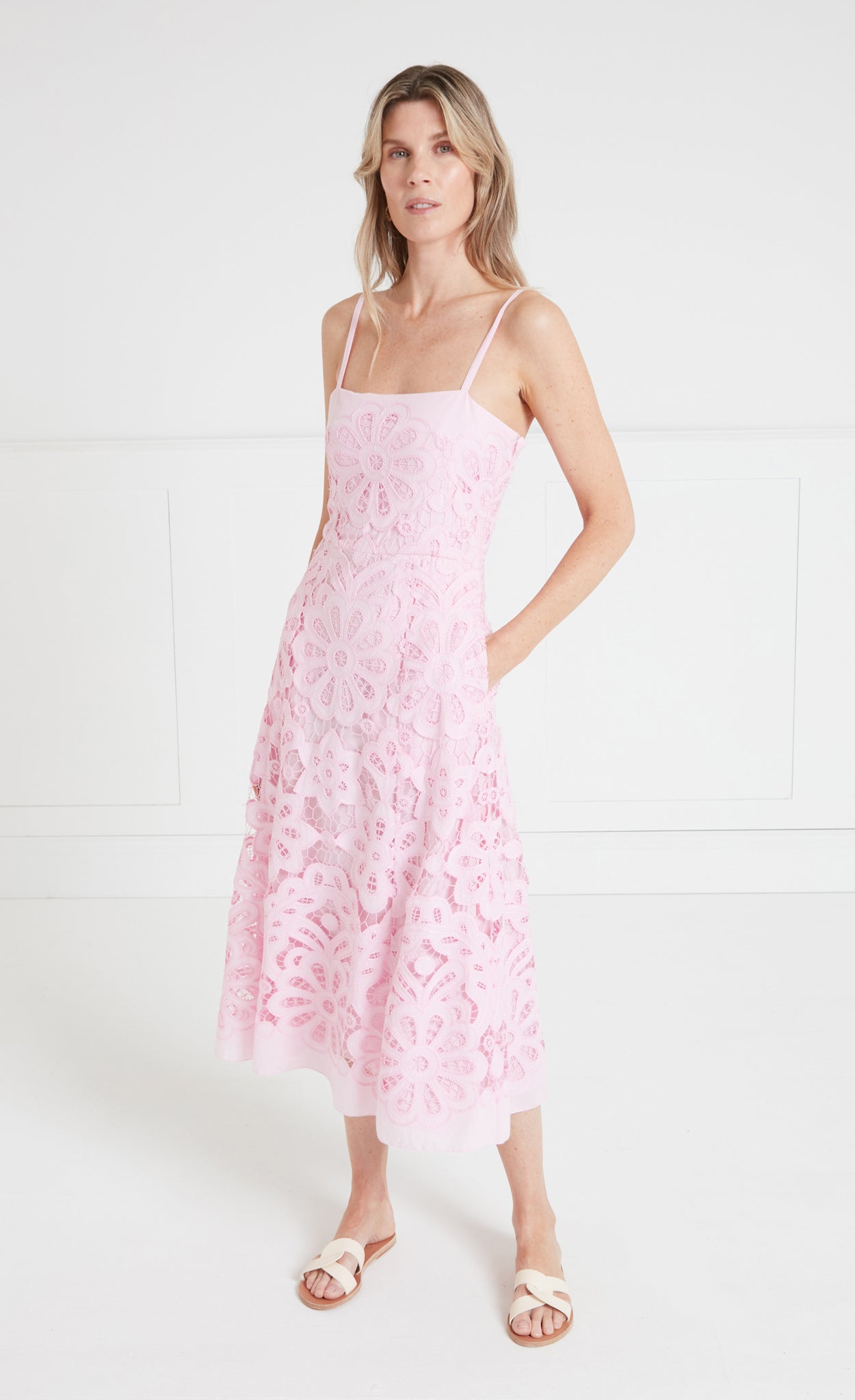 Guinevere Strappy Dress - Pink