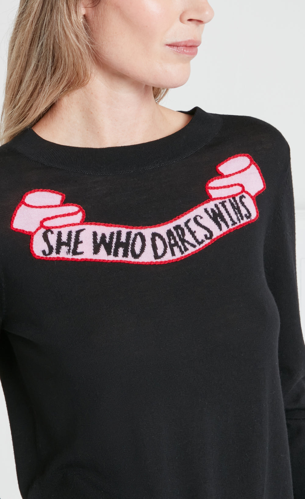 She Who Dares Jumper - Black