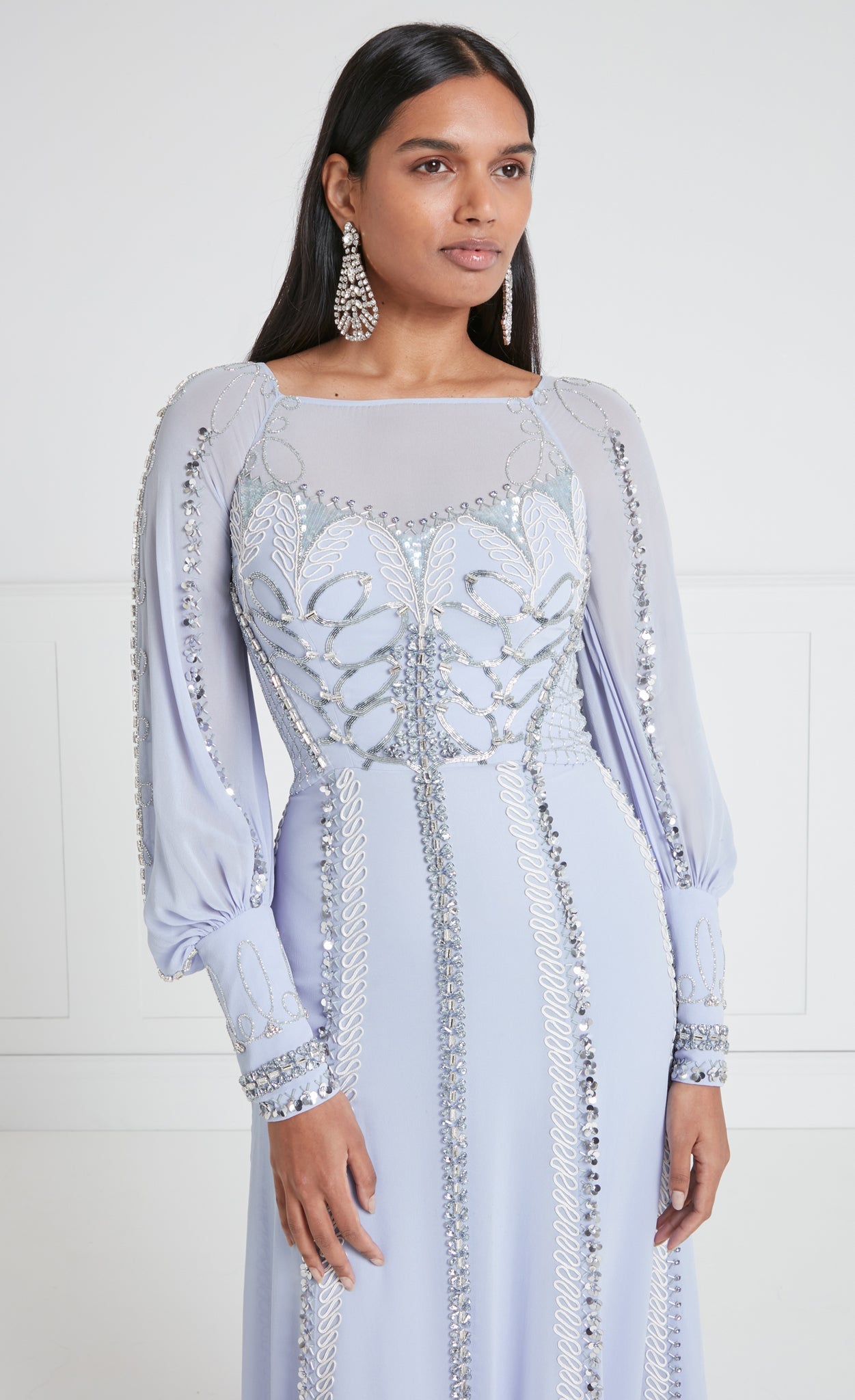 temperley london blue lace dress Cabira Gown - Powder Blue | Dresses & Jumpsuits