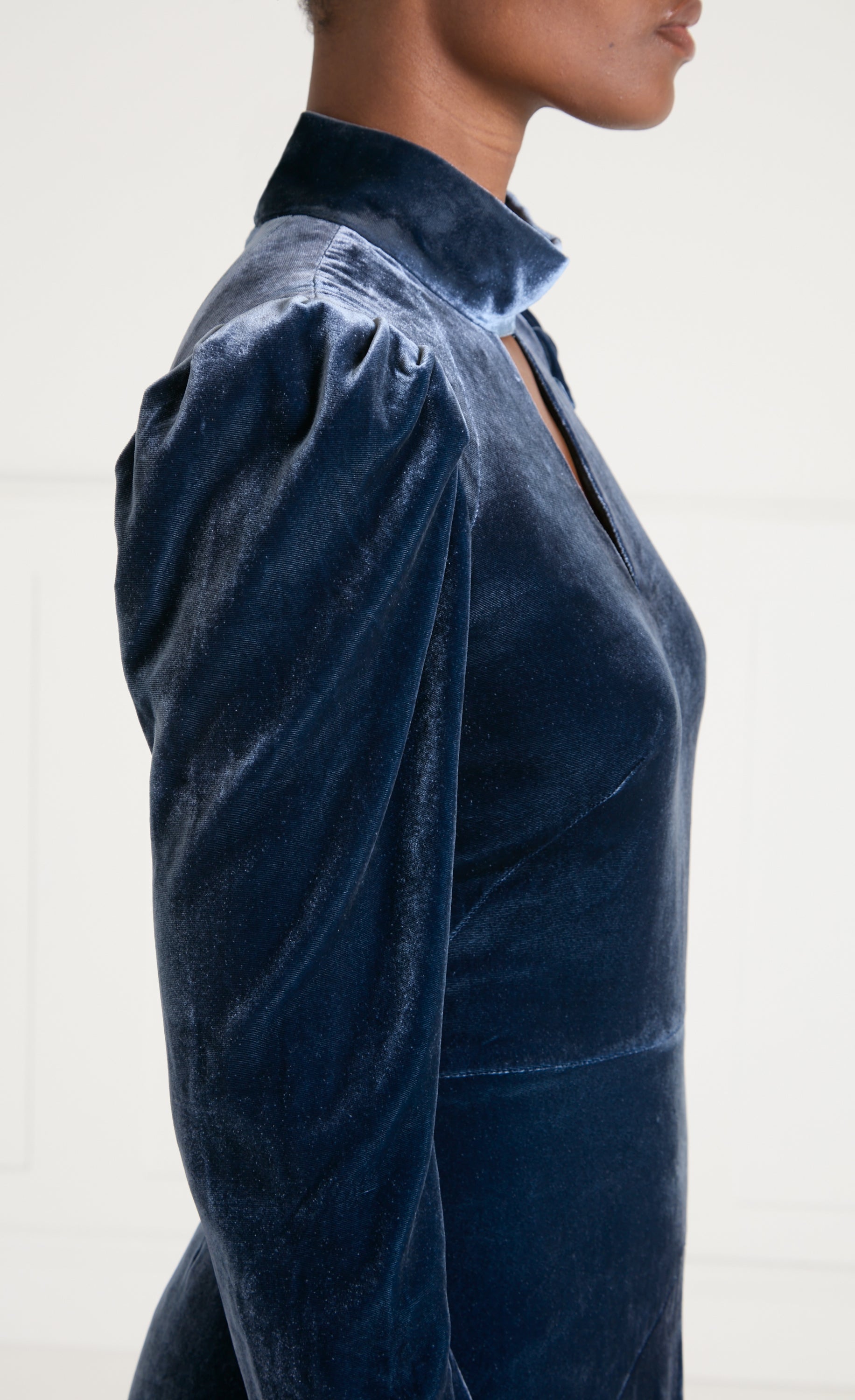 Clarice Split Dress - Slate Blue
