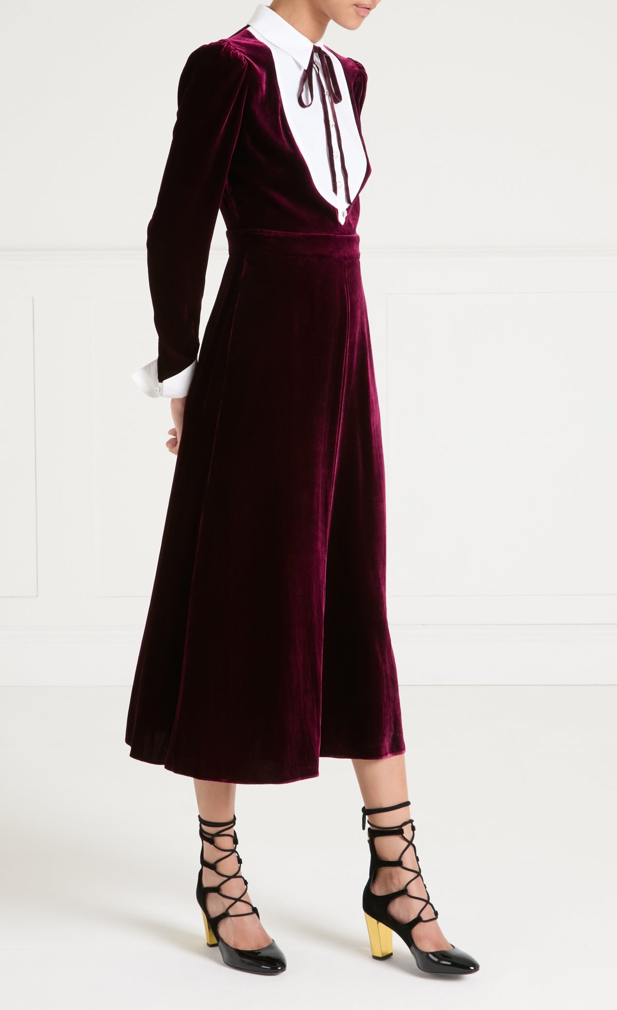 Pompidou Bib Dress - Claret
