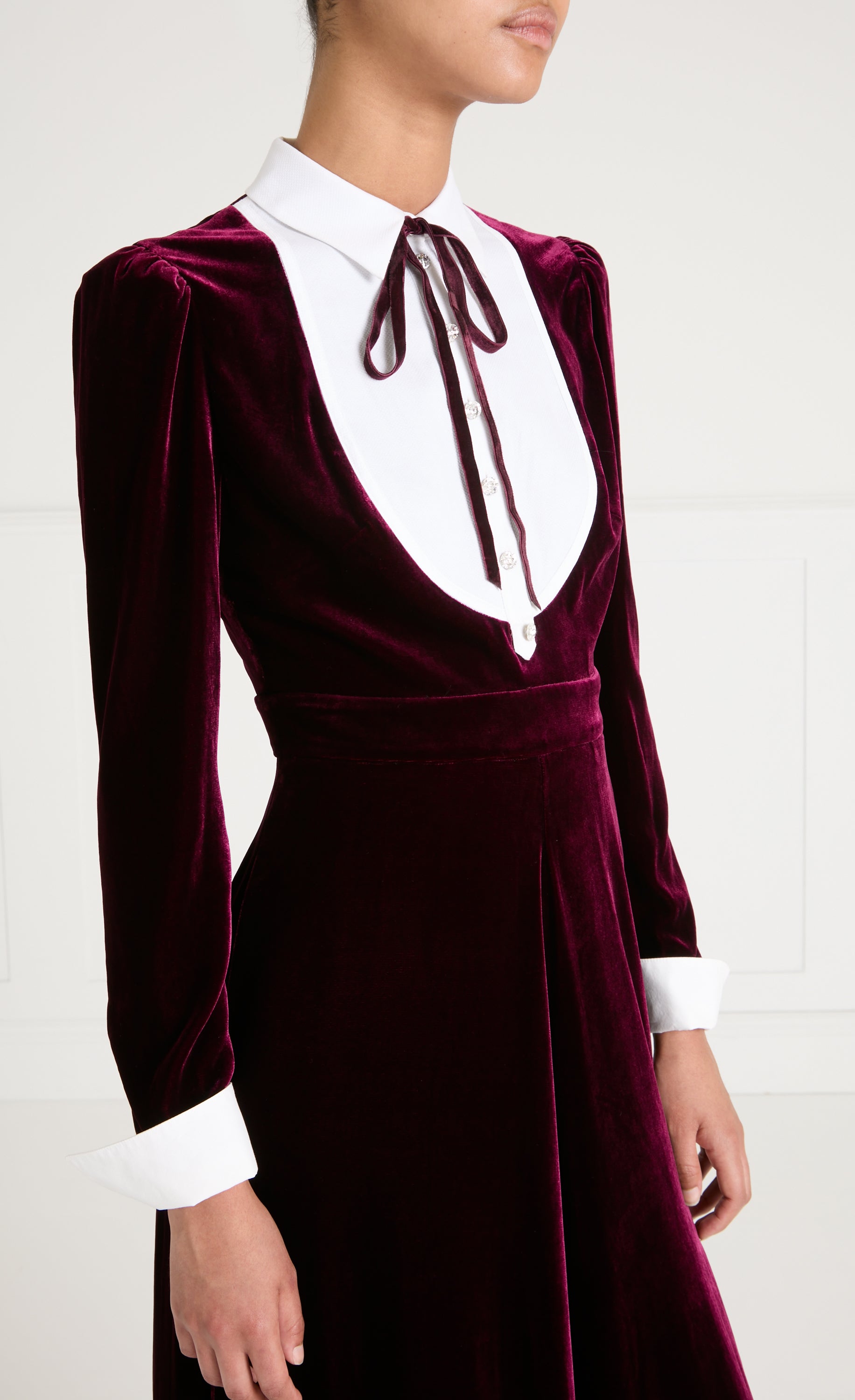Pompidou Bib Dress - Claret