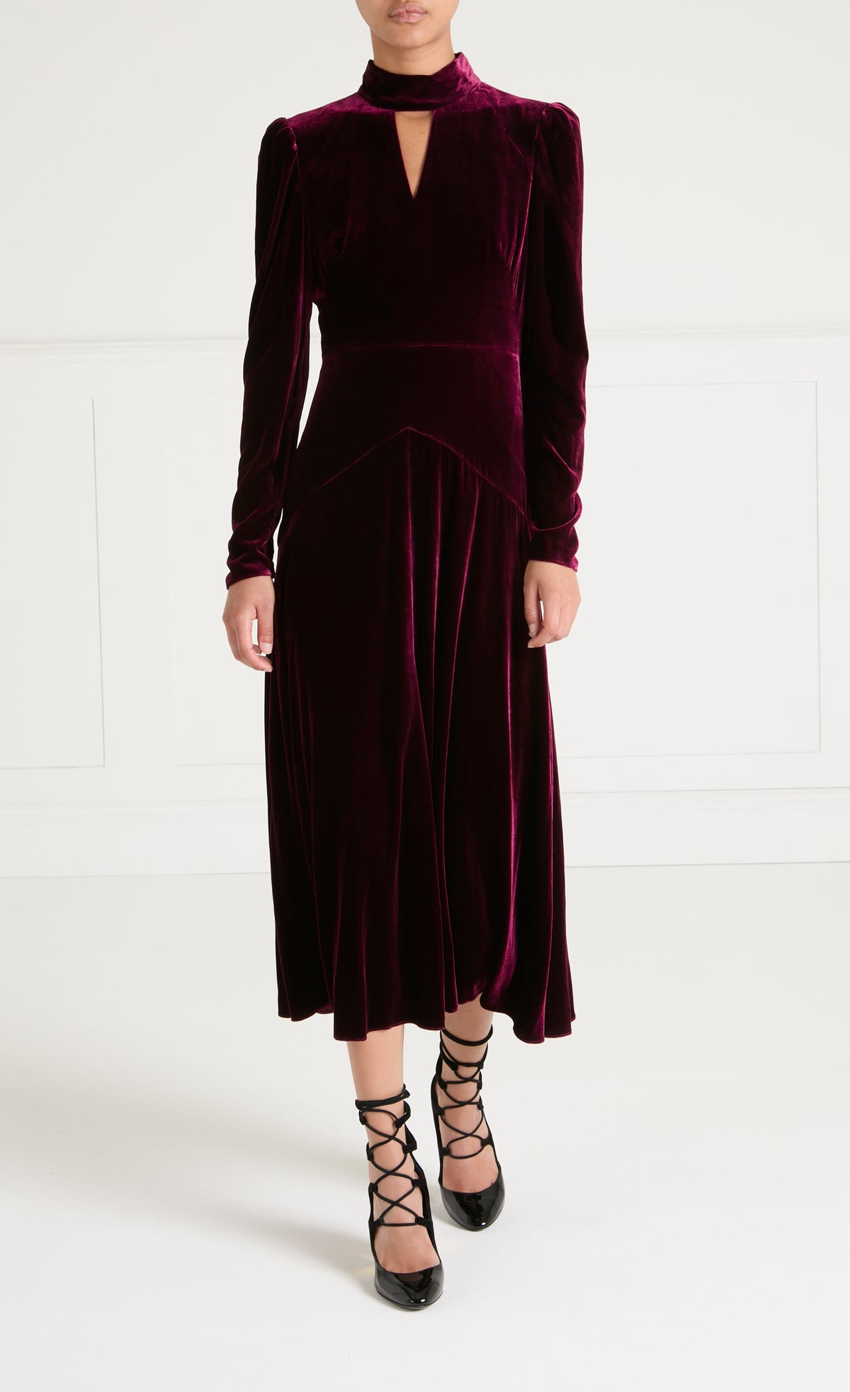 Clarice Split Dress - Claret