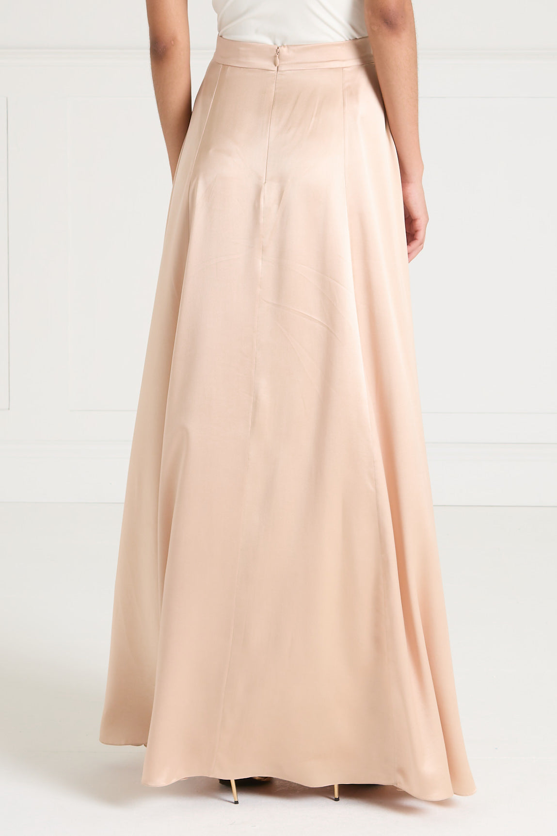 Amerie Satin Skirt - Champagne