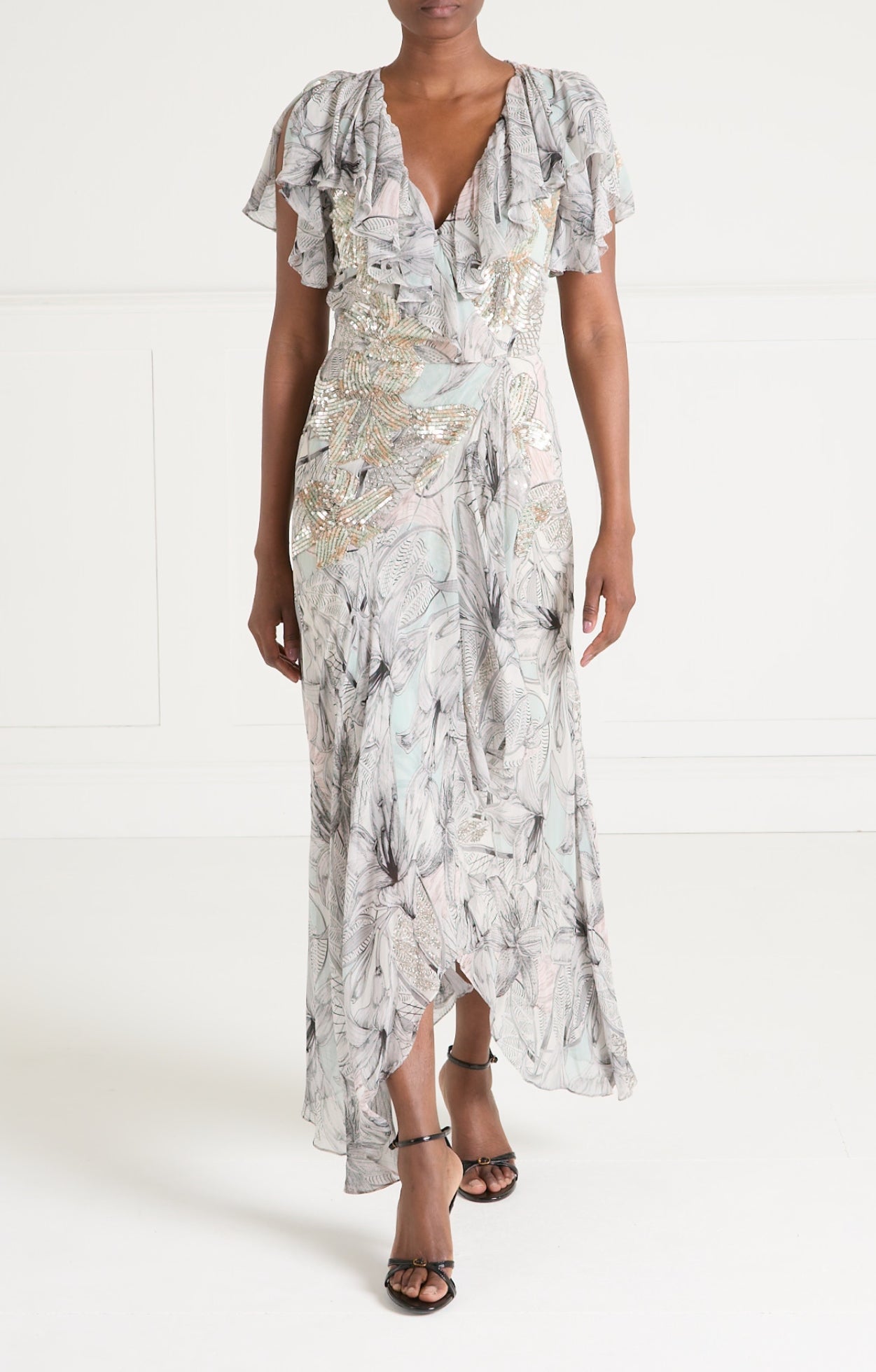 Nerissa Wrap Dress - Jade Green