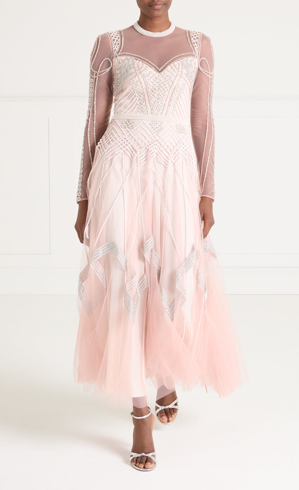 Persephone Sleeved Gown - Rose