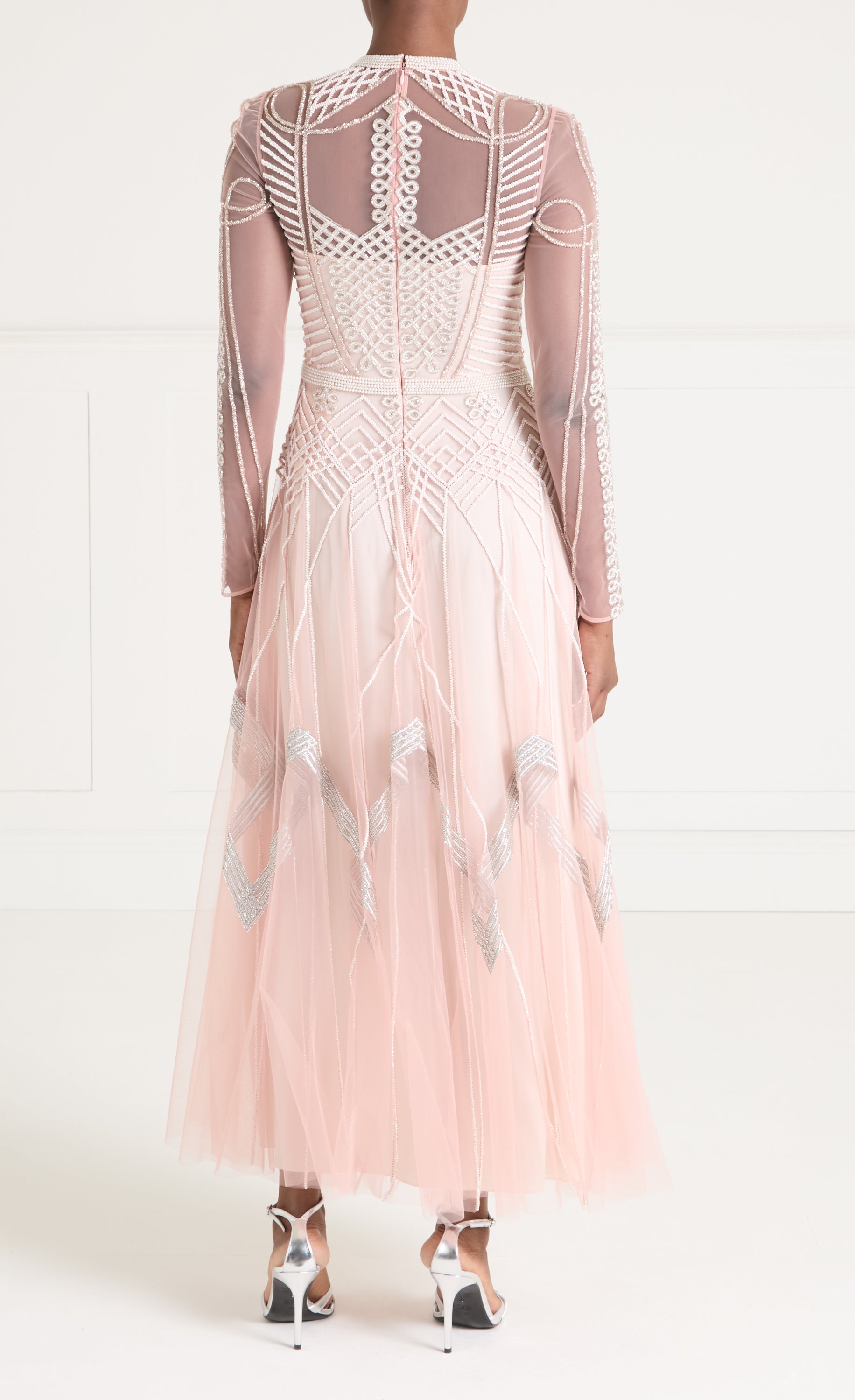 Persephone Sleeved Gown - Rose