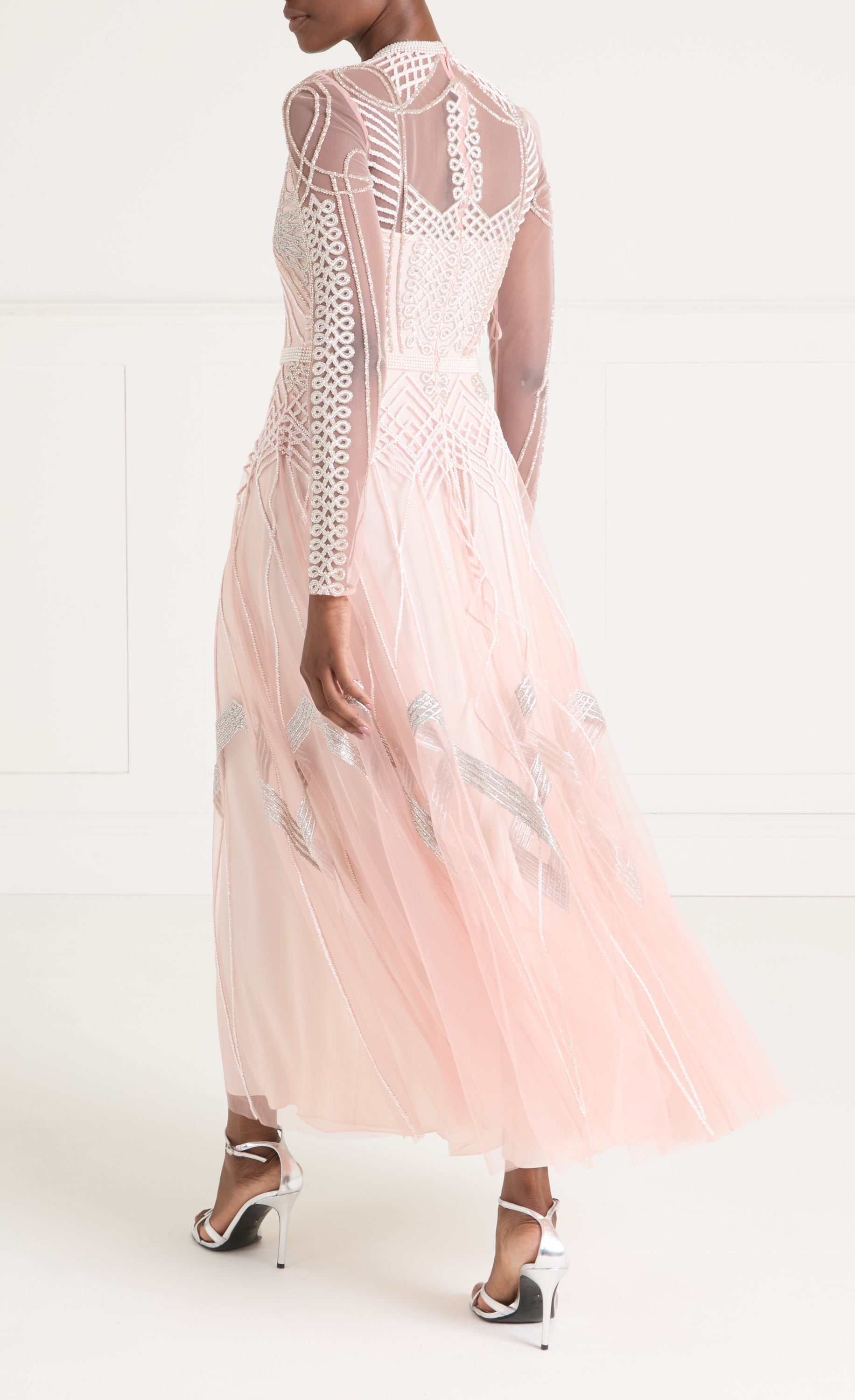 Persephone Sleeved Gown - Rose