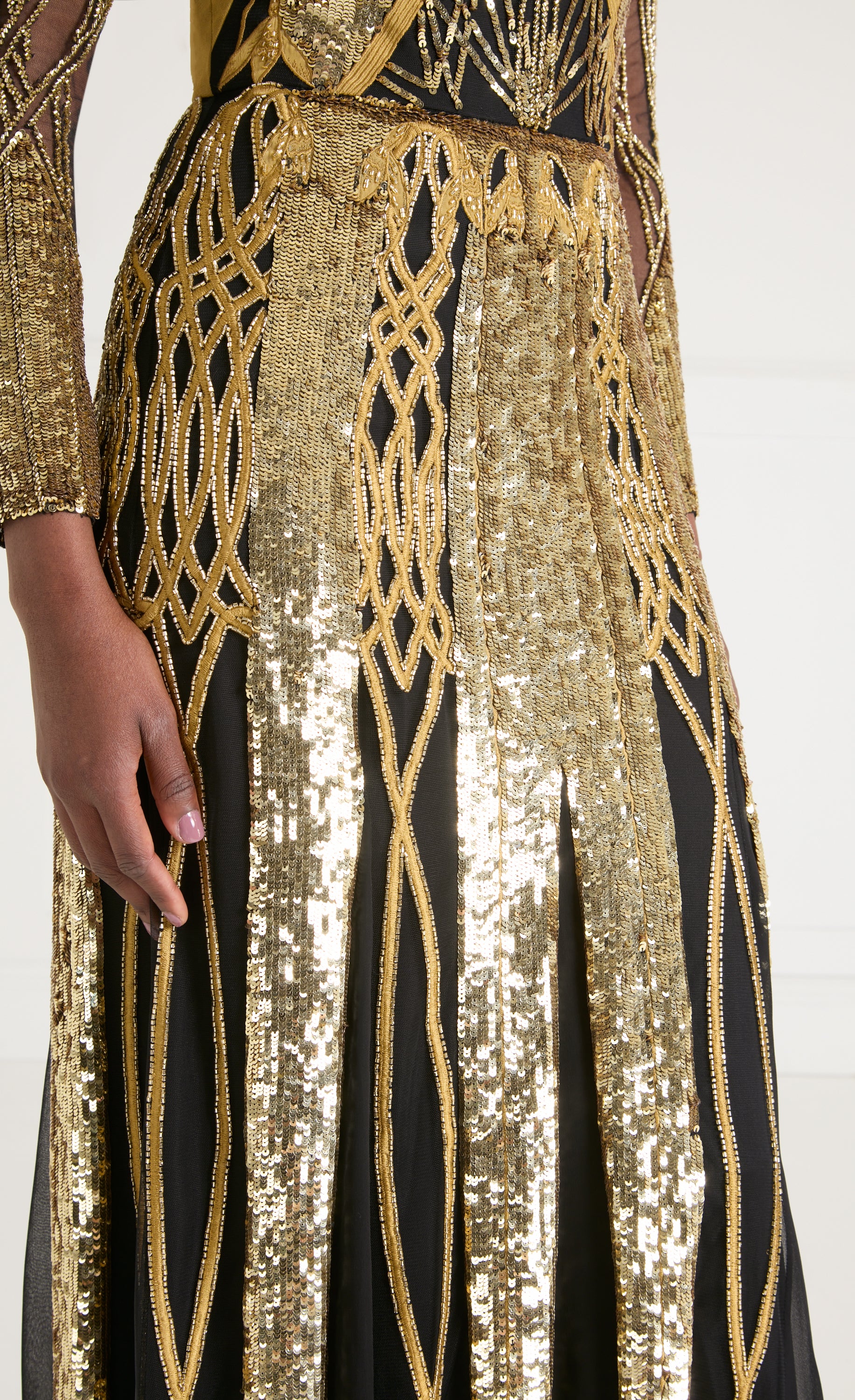 Perseus Tattoo Dress - Gold Mix