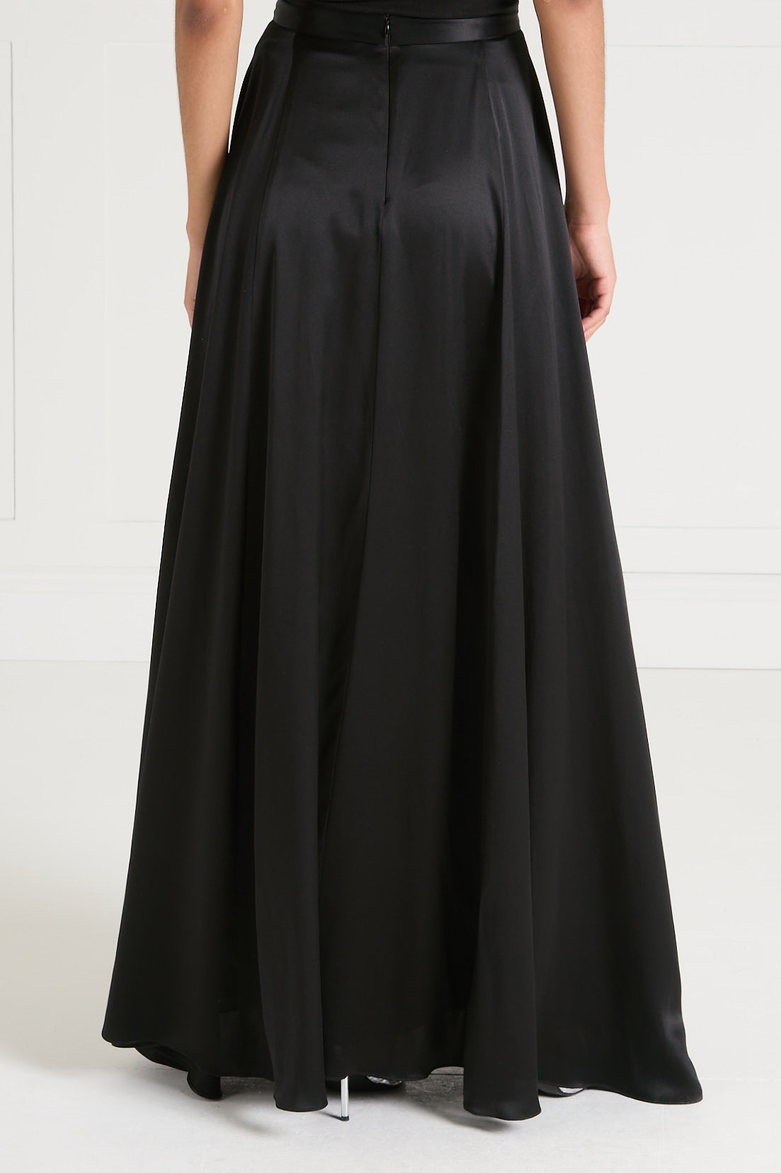 Amerie Satin Skirt - Black