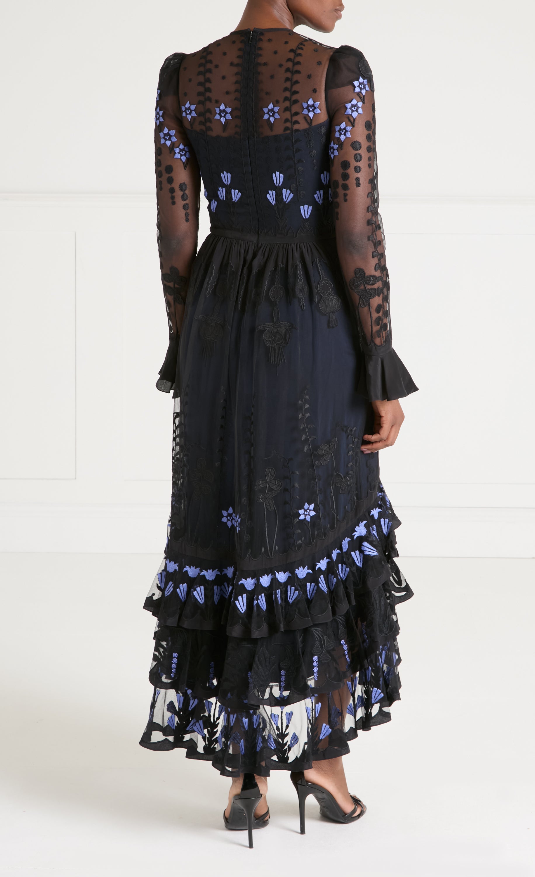 Florette Sleeved Dress - Sapphire Blue