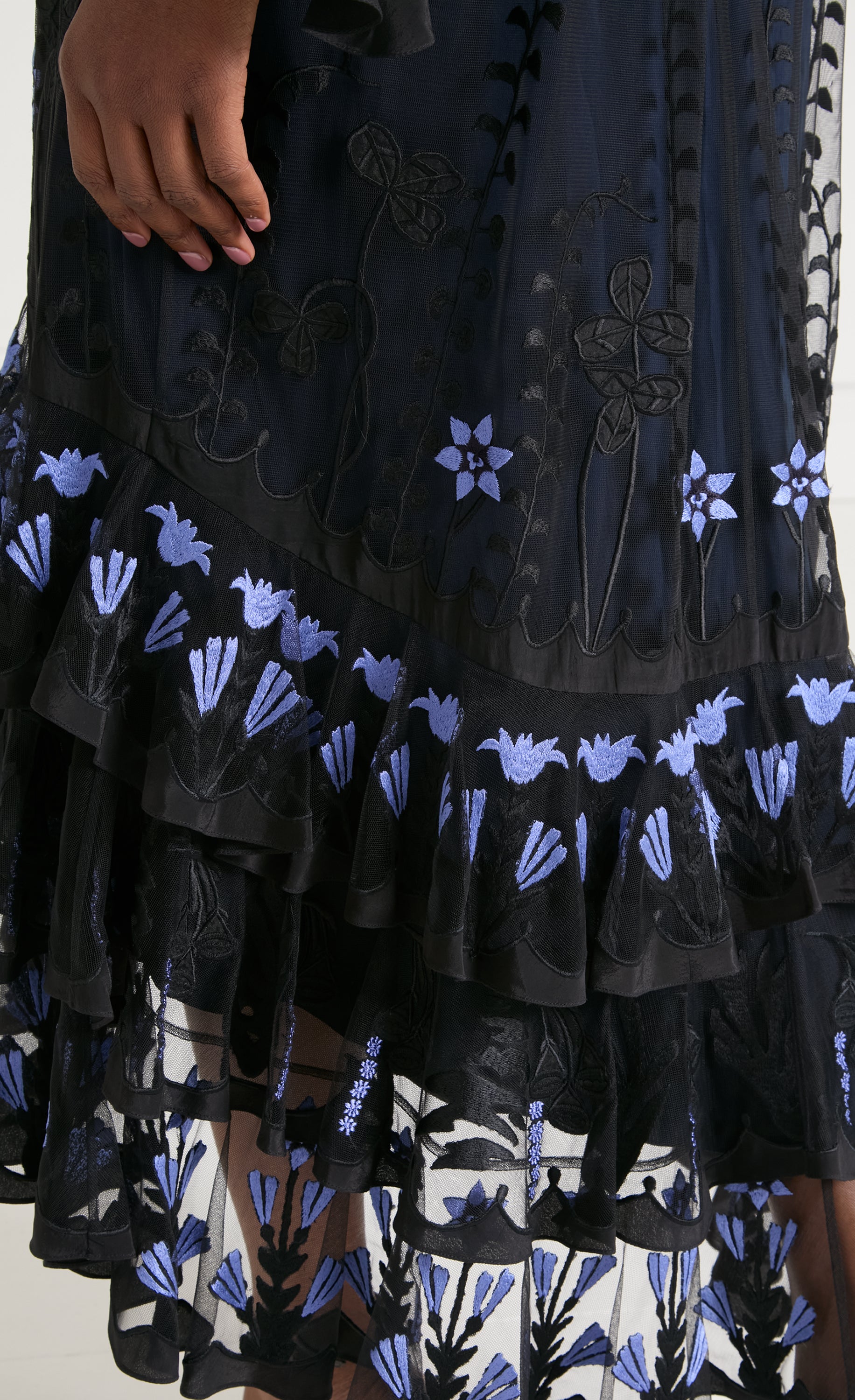 Florette Sleeved Dress - Sapphire Blue