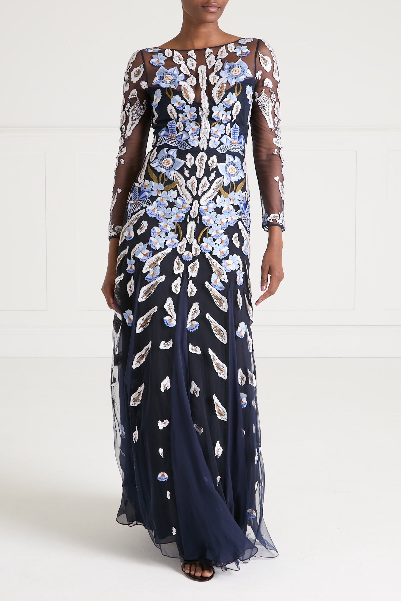 Pardus Sleeved Gown - Midnight
