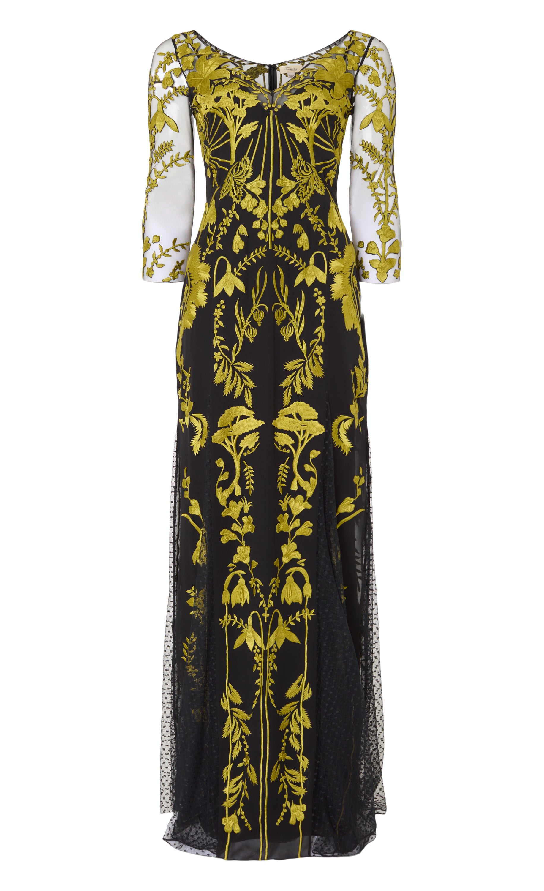 Thisbe V-Neck Gown - Black