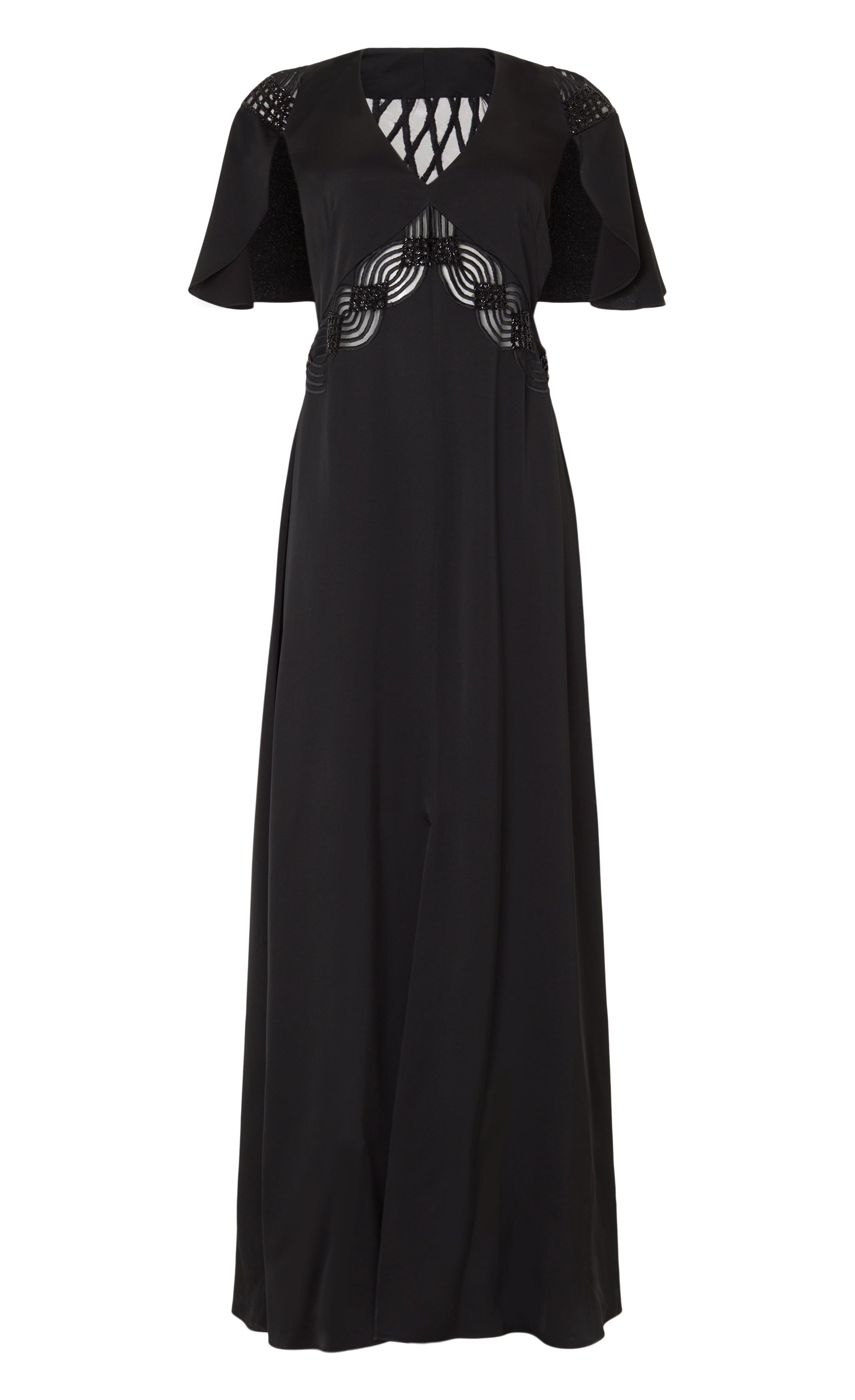 Imogen Cape Gown - Black