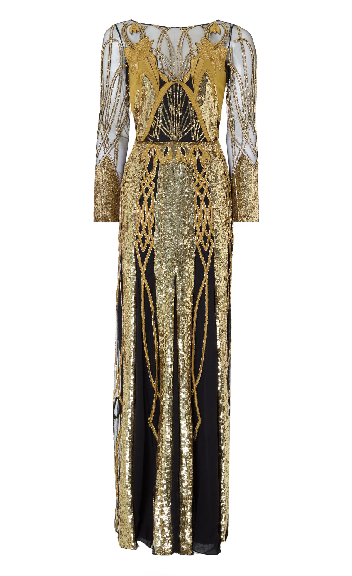 Perseus Tattoo Dress - Gold Mix