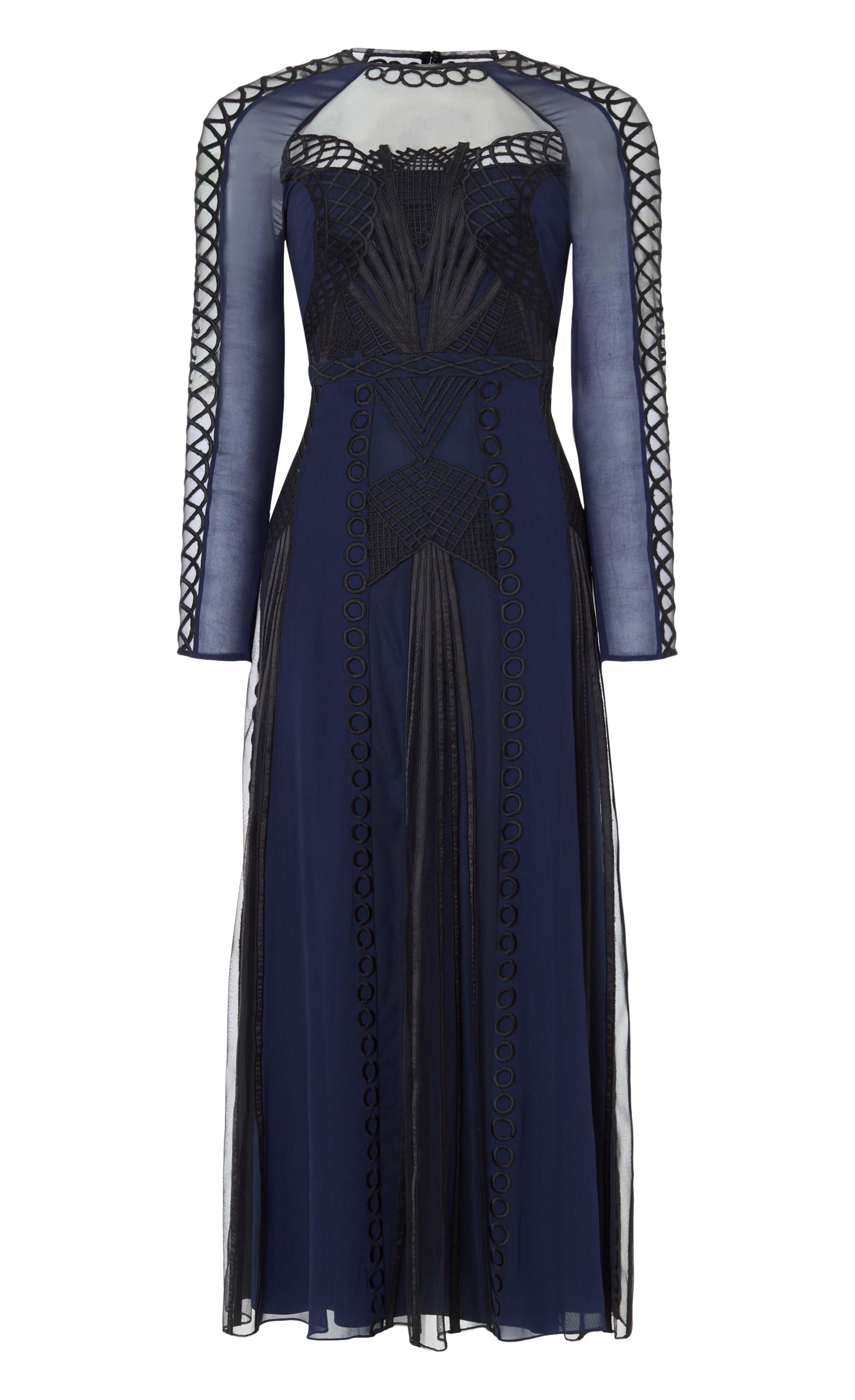 Ariel Sleeved Dress - Sapphire Blue