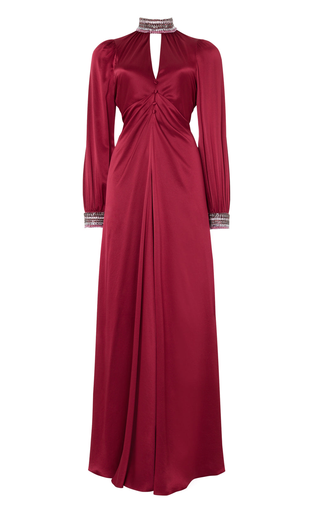 Beatrice Sleeved Gown - Claret
