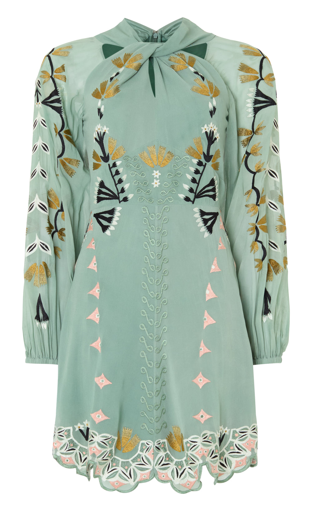 Rosalba Mini Dress - Jade Green