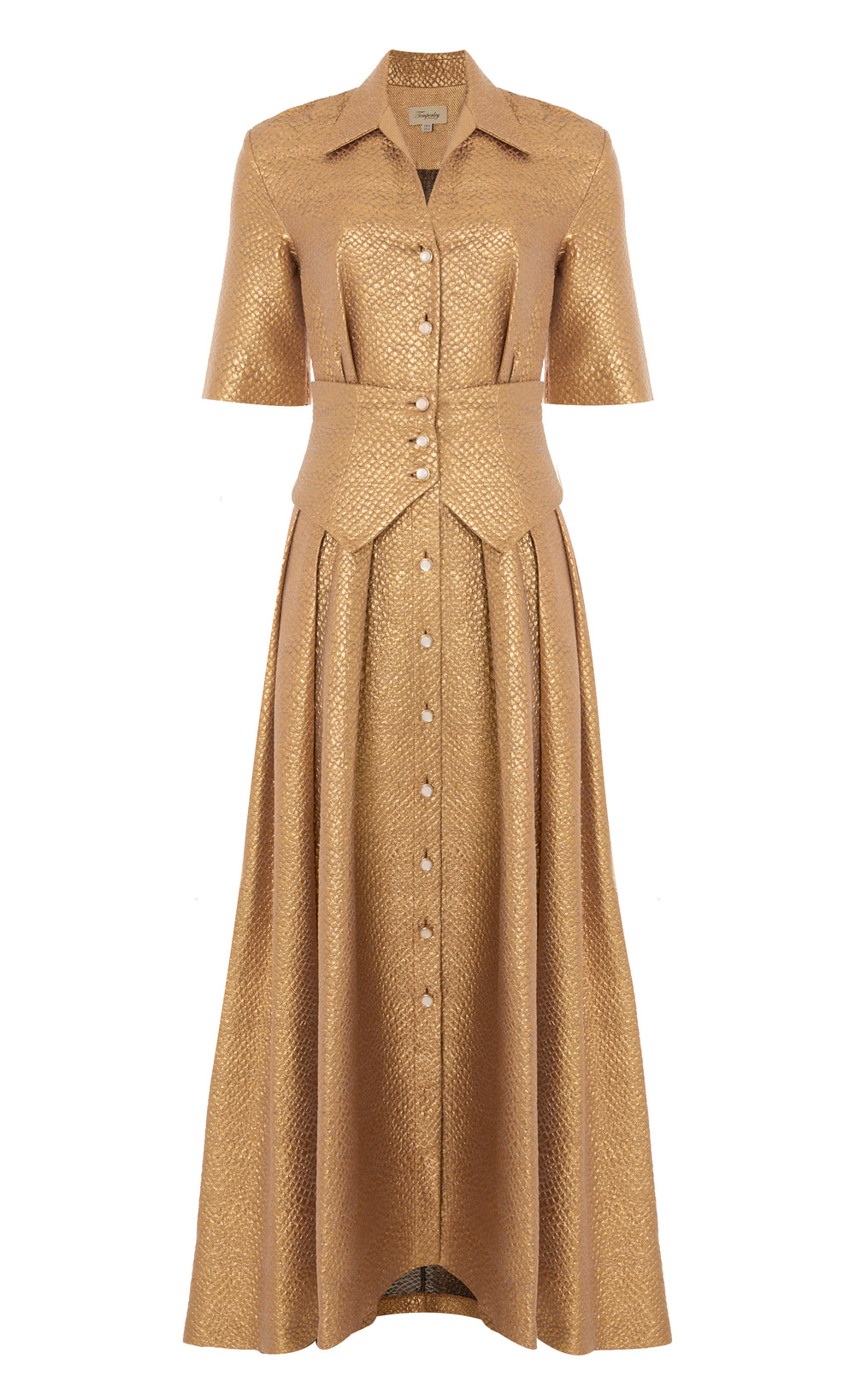 Rita Shirt Dress - Gold | Dresses & Jumpsuits | Temperley London Temperley London (INT) Rita Shirt Dress - Gold | Dresses & Jumpsuits | Temperley London Temperley London (INT)