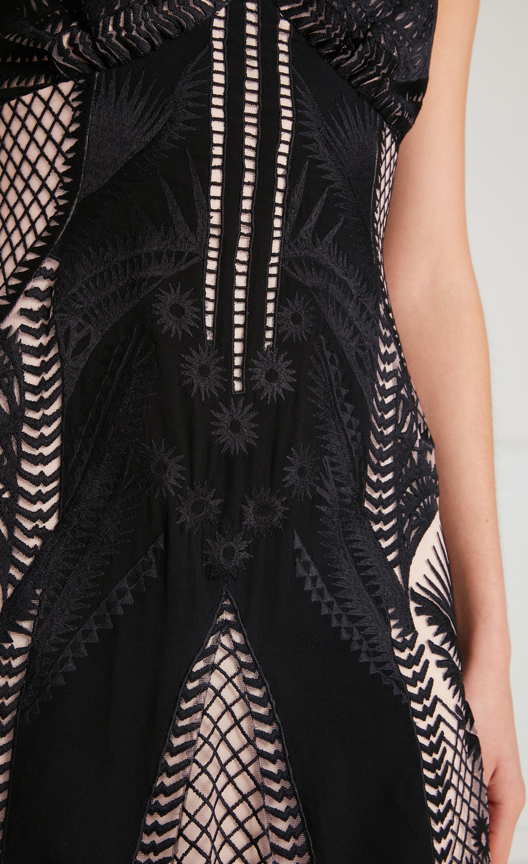 Giselle Strappy Gown - Black Mix