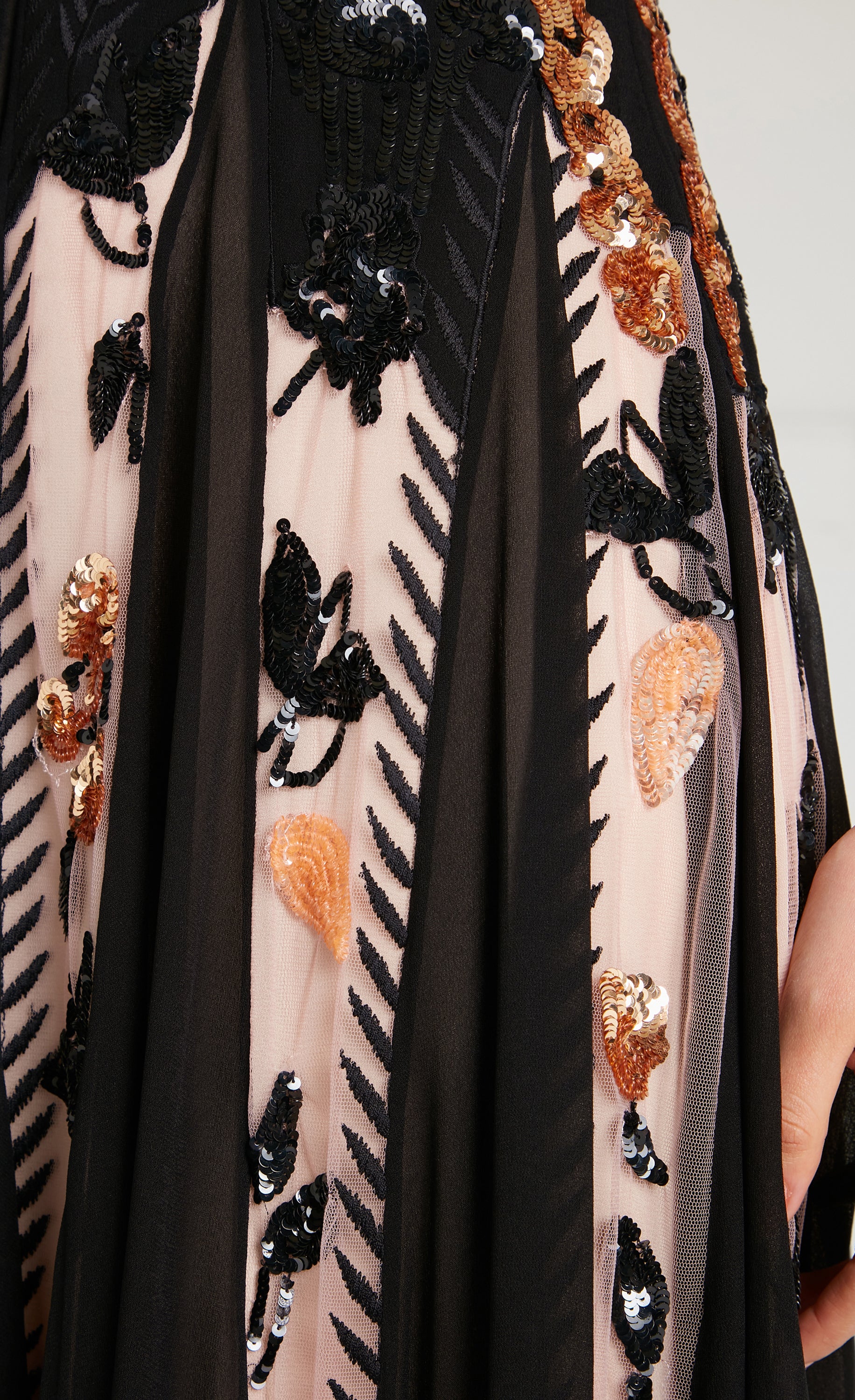 Gilded Strappy Dress - Almond