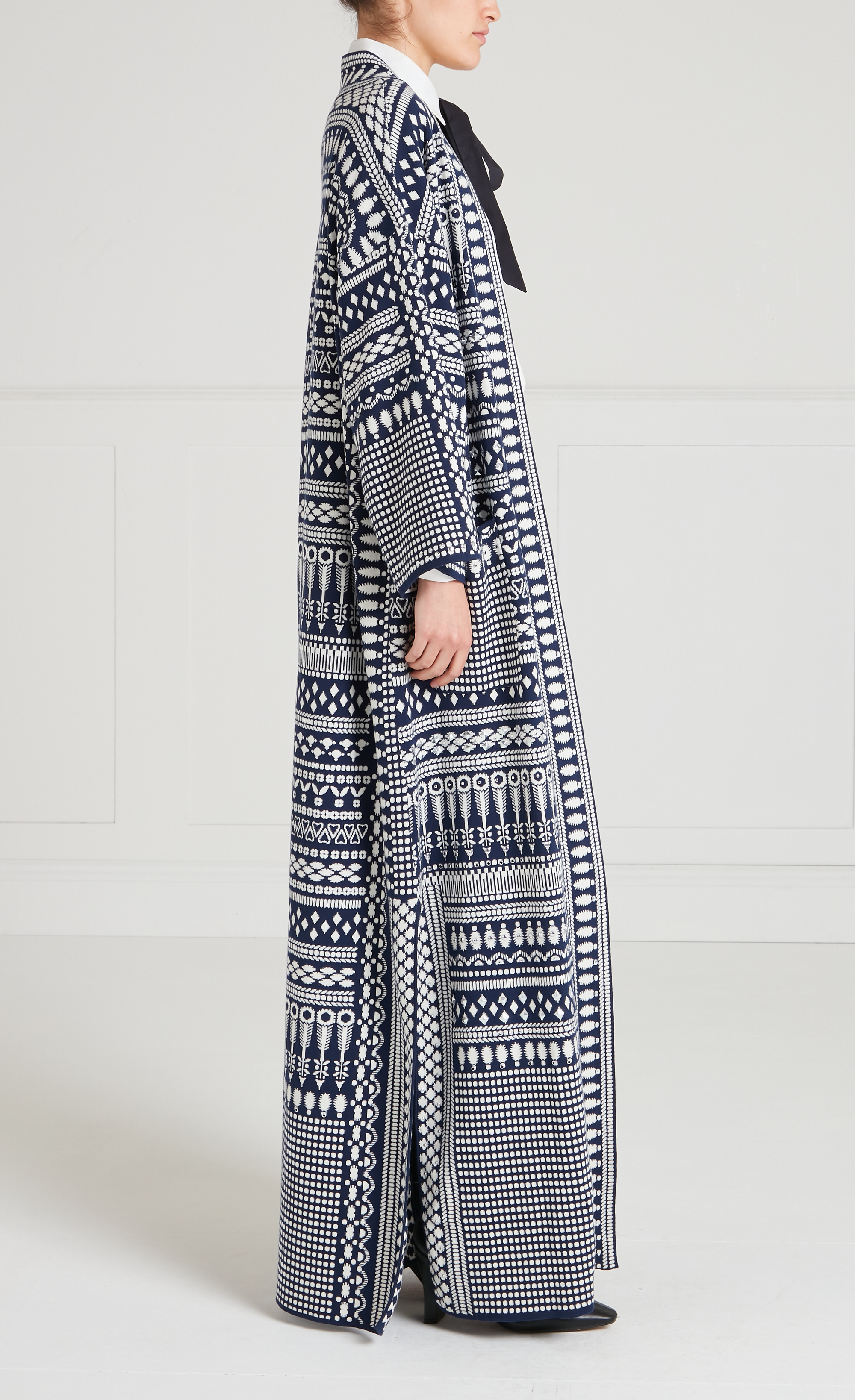 Tlalli Knit Coat - Navy Silver