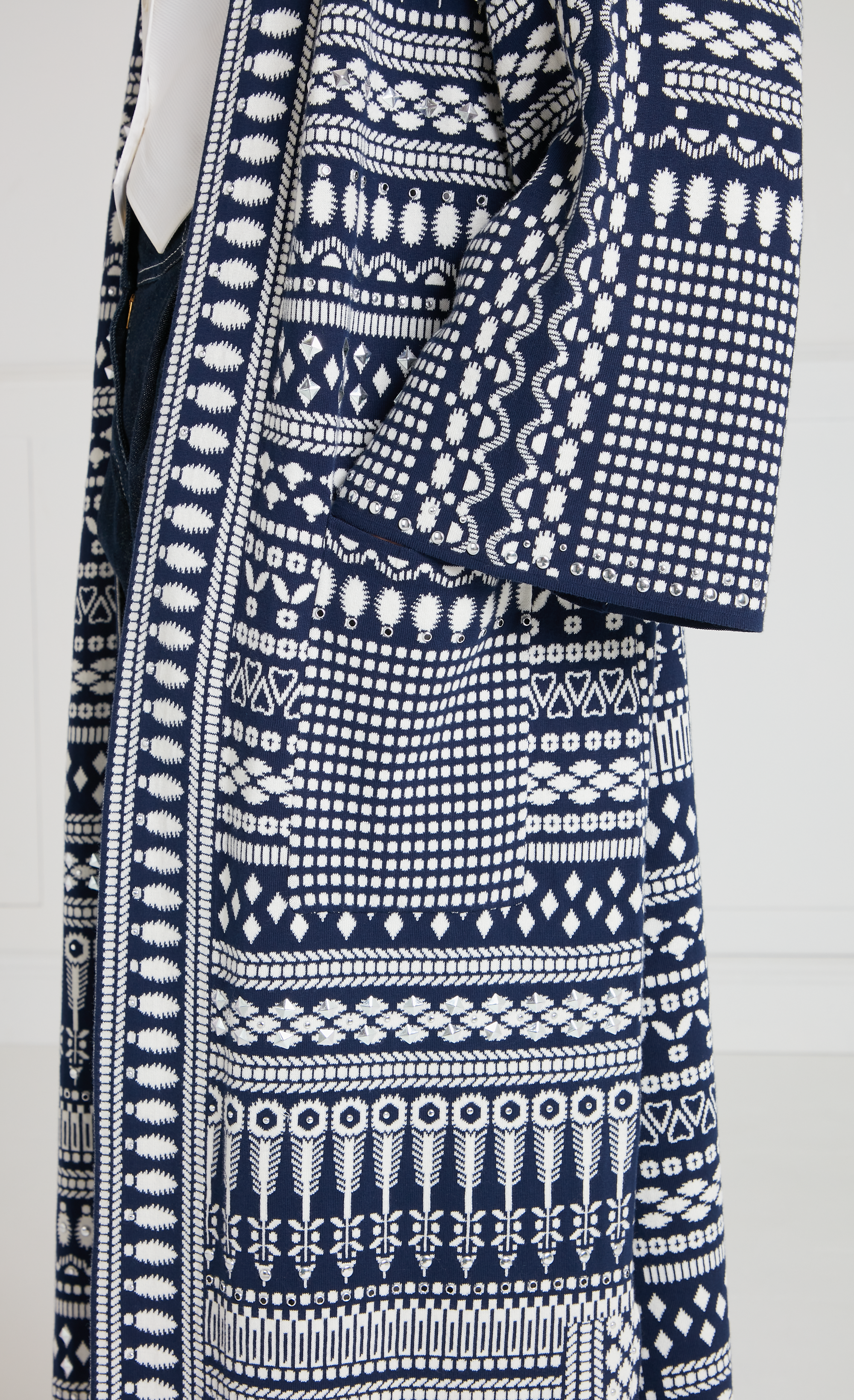 Tlalli Knit Coat - Navy Silver