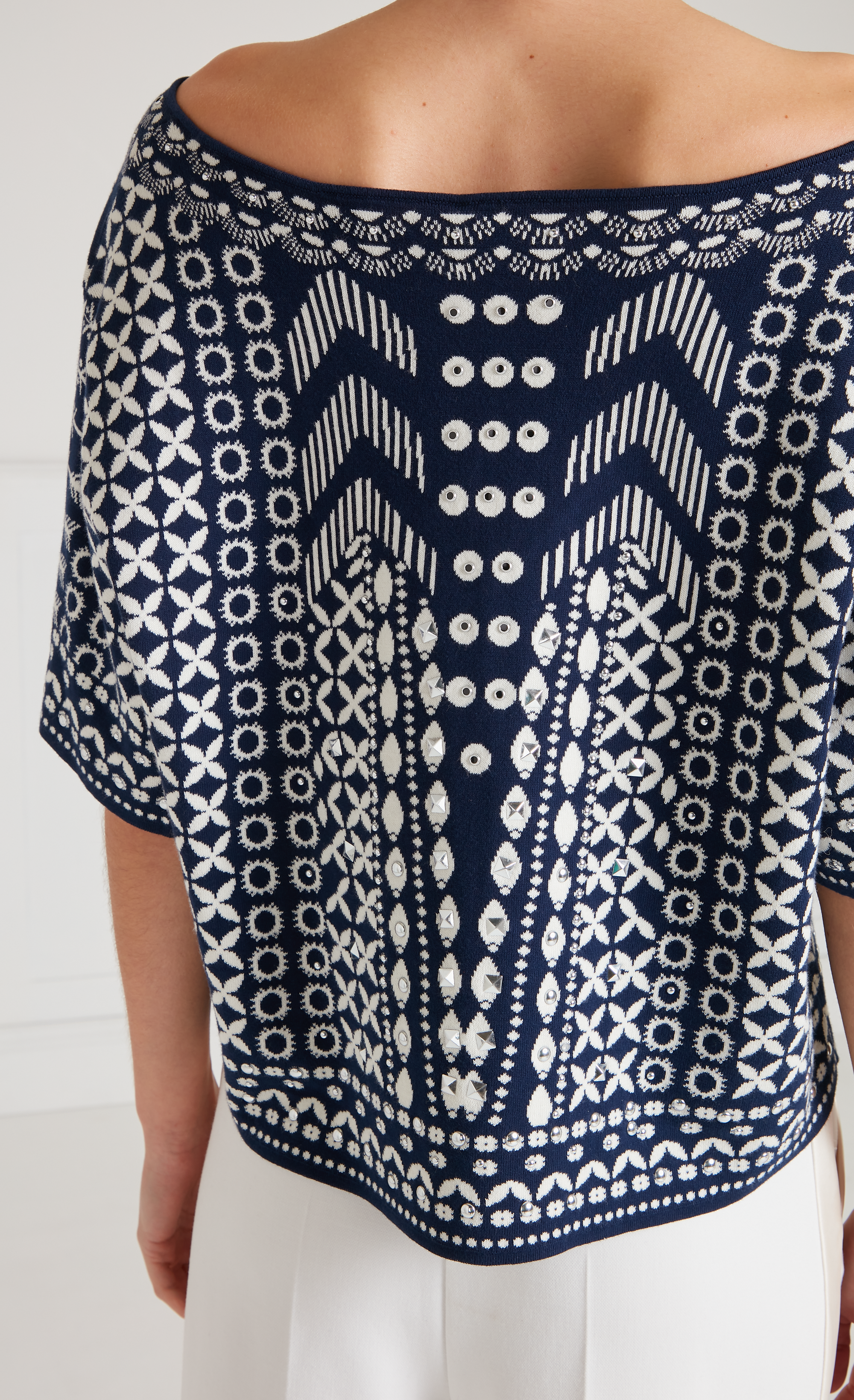 Tlalli Knit Top - Navy Silver