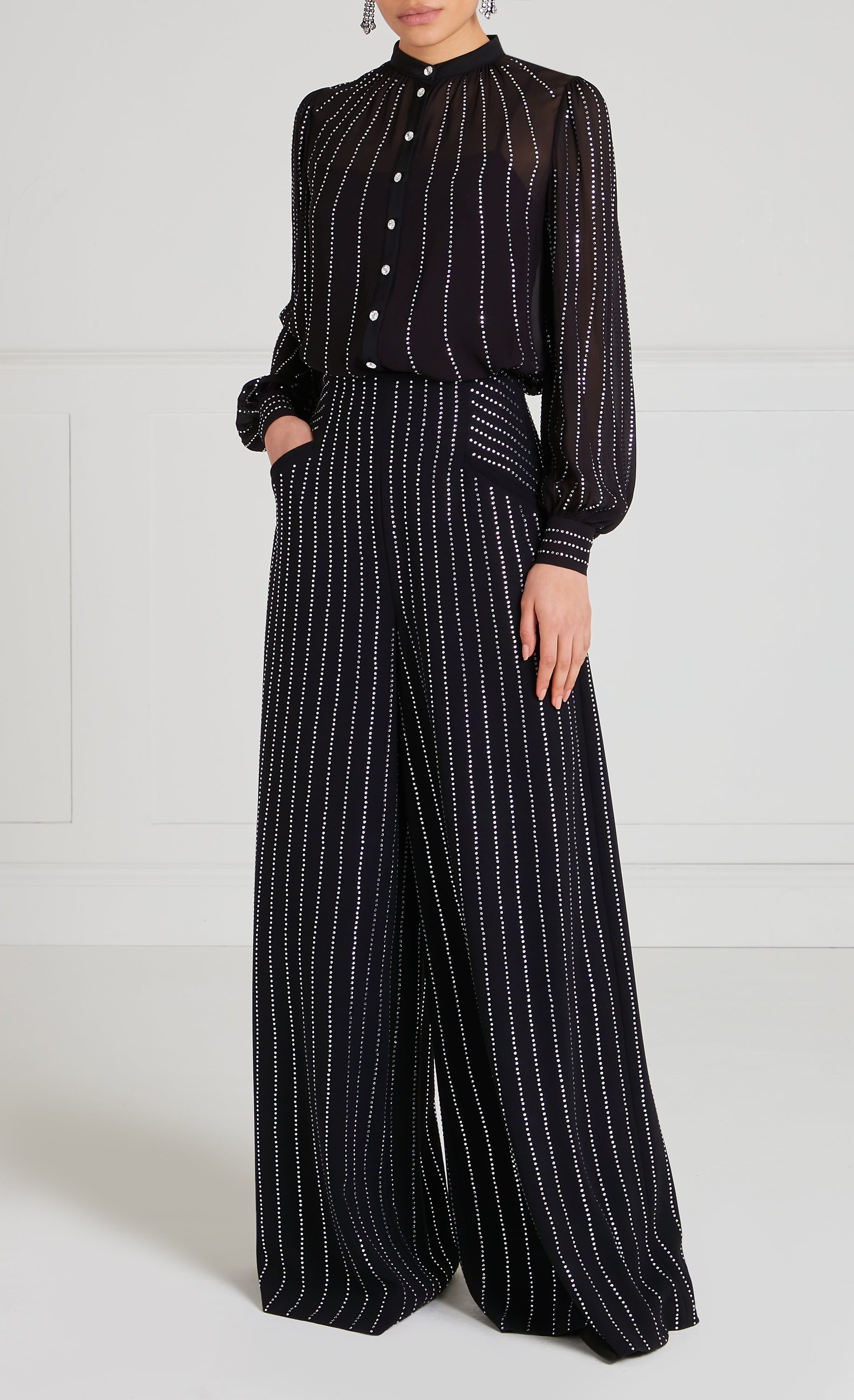 Villanelle Wide Leg Trousers - Black
