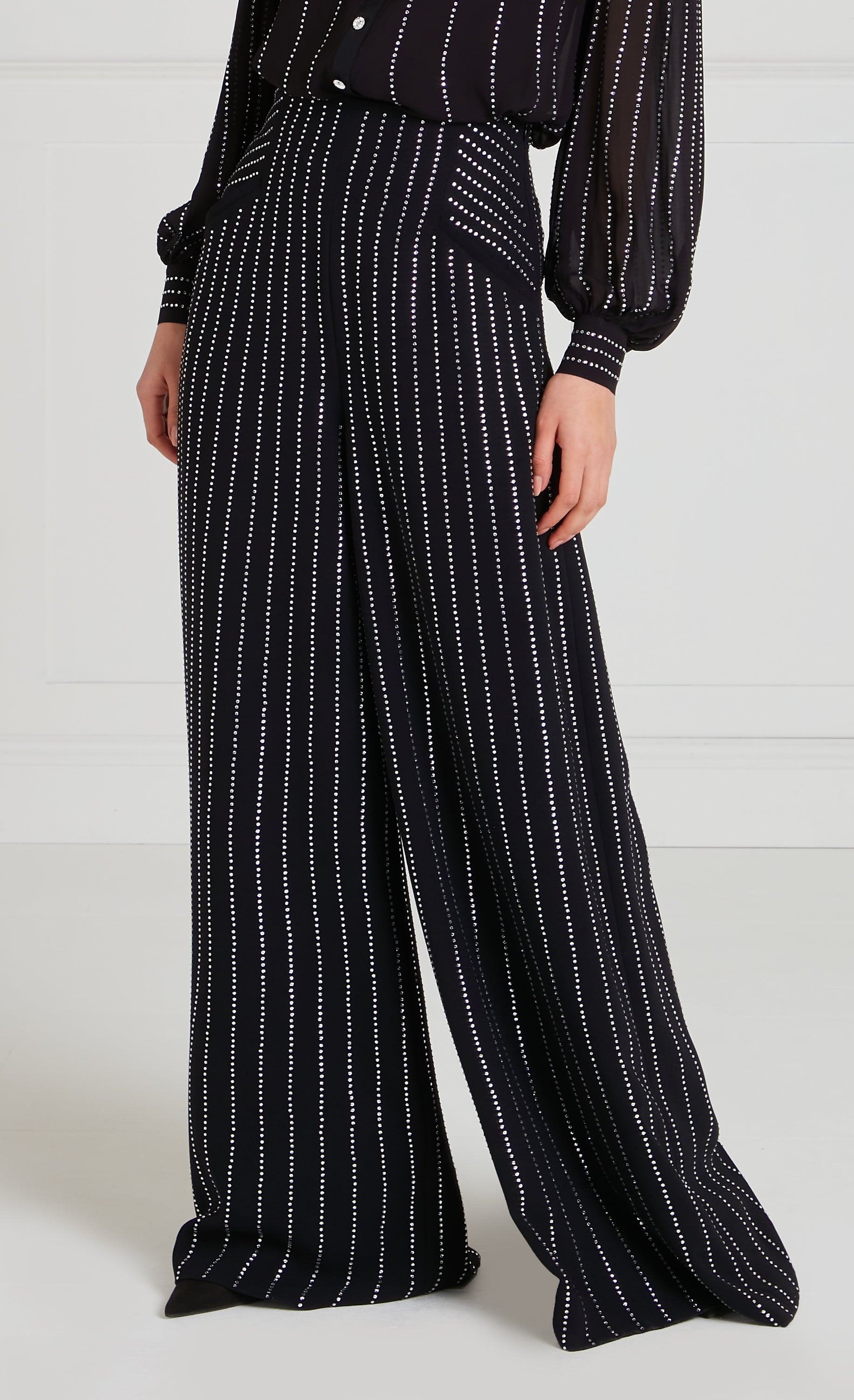 Villanelle Wide Leg Trousers - Black