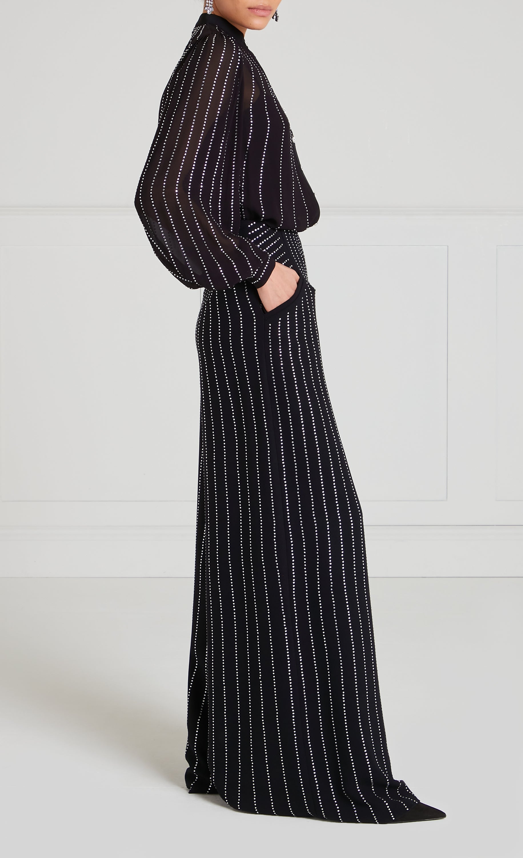 Villanelle Wide Leg Trousers - Black