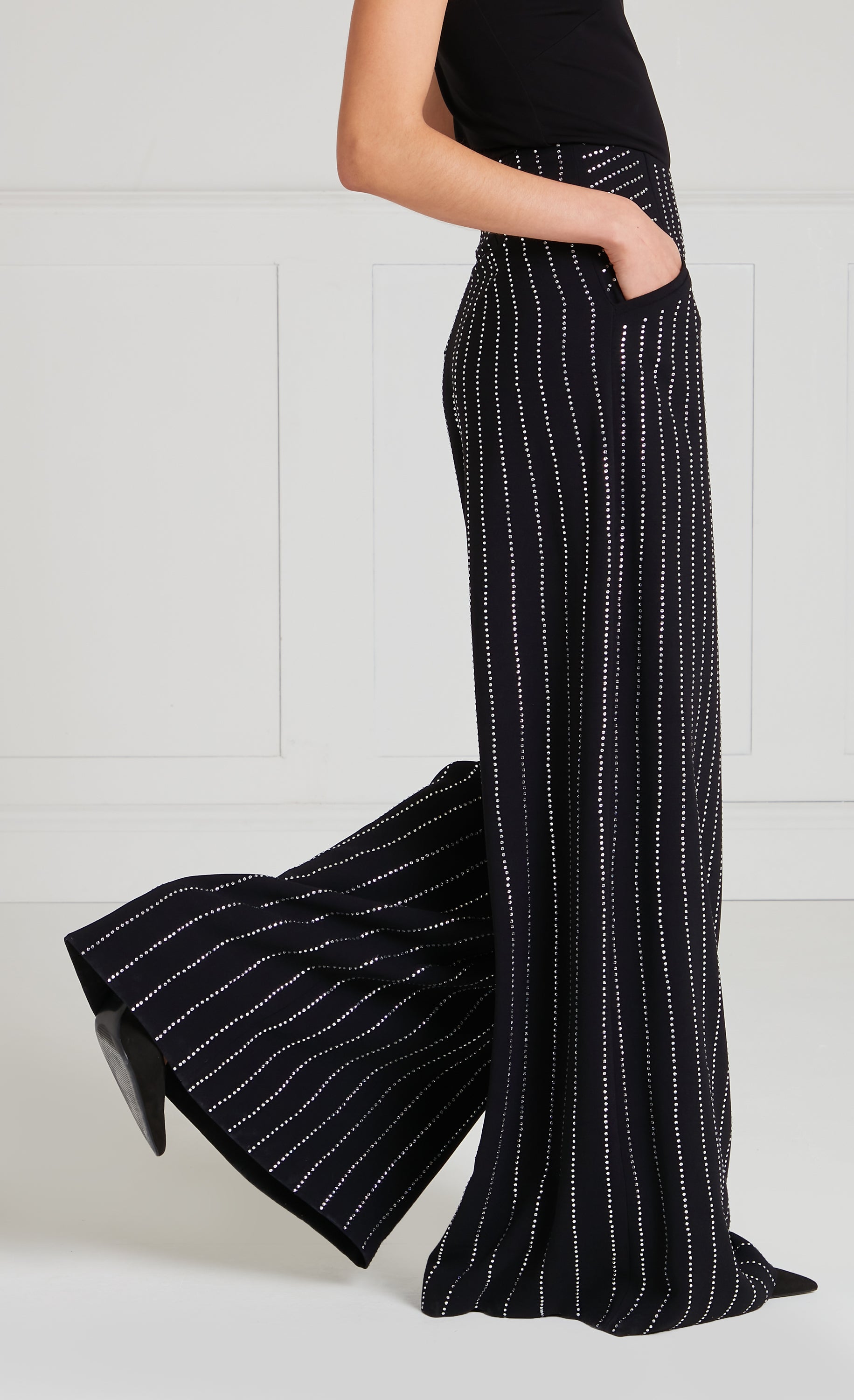 Villanelle Wide Leg Trousers - Black
