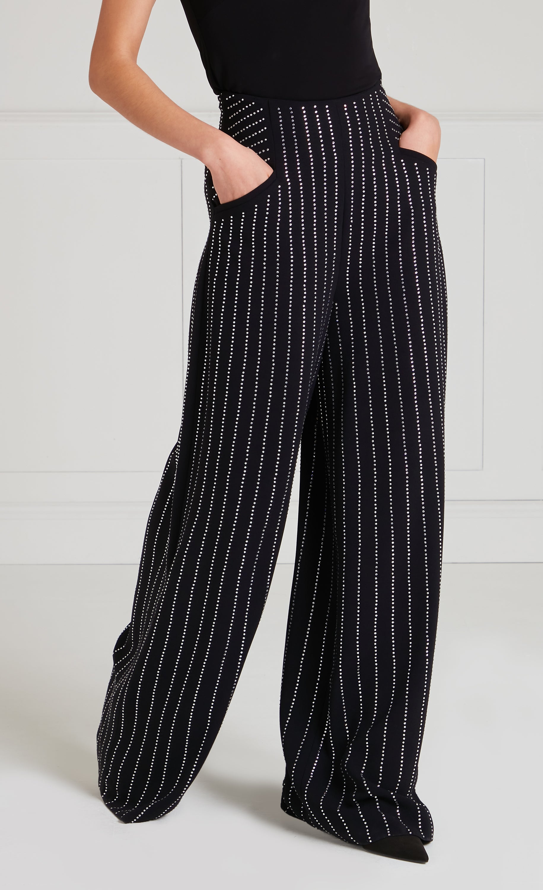 Villanelle Wide Leg Trousers - Black