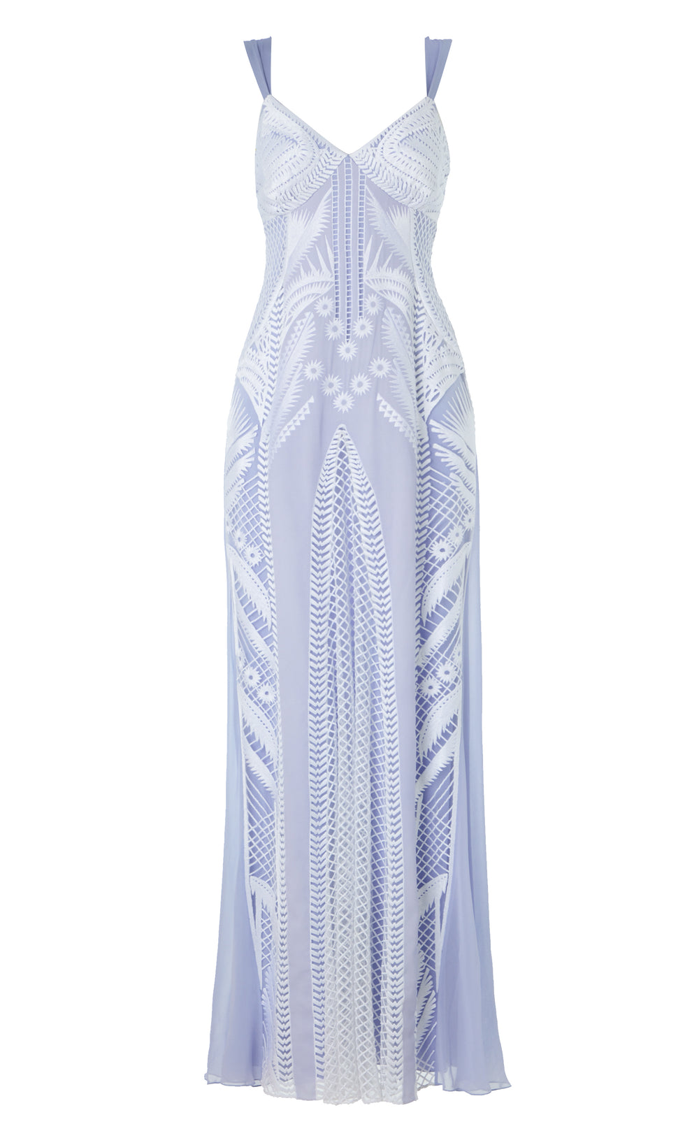 Giselle Strappy Gown - Lavender Blue