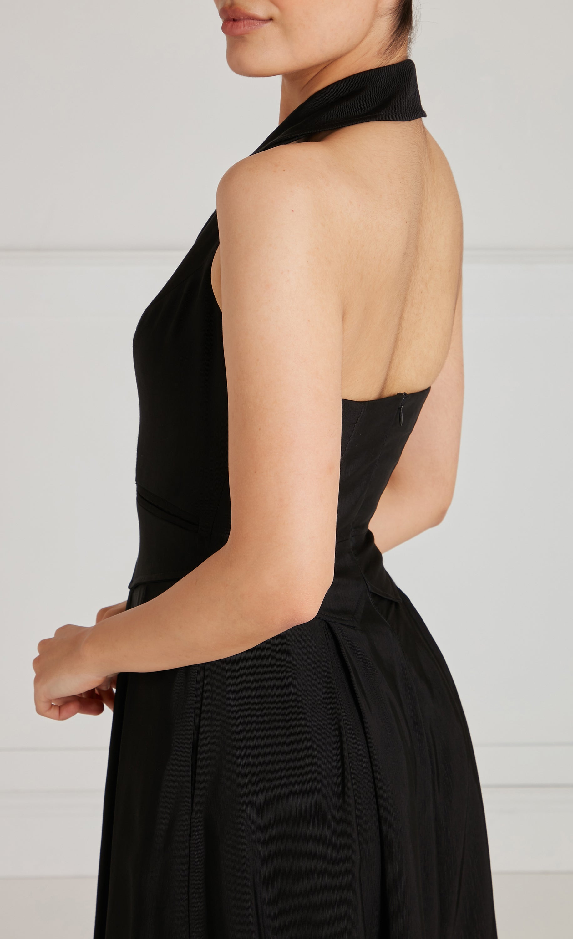 Elodie Halter Dress - Black