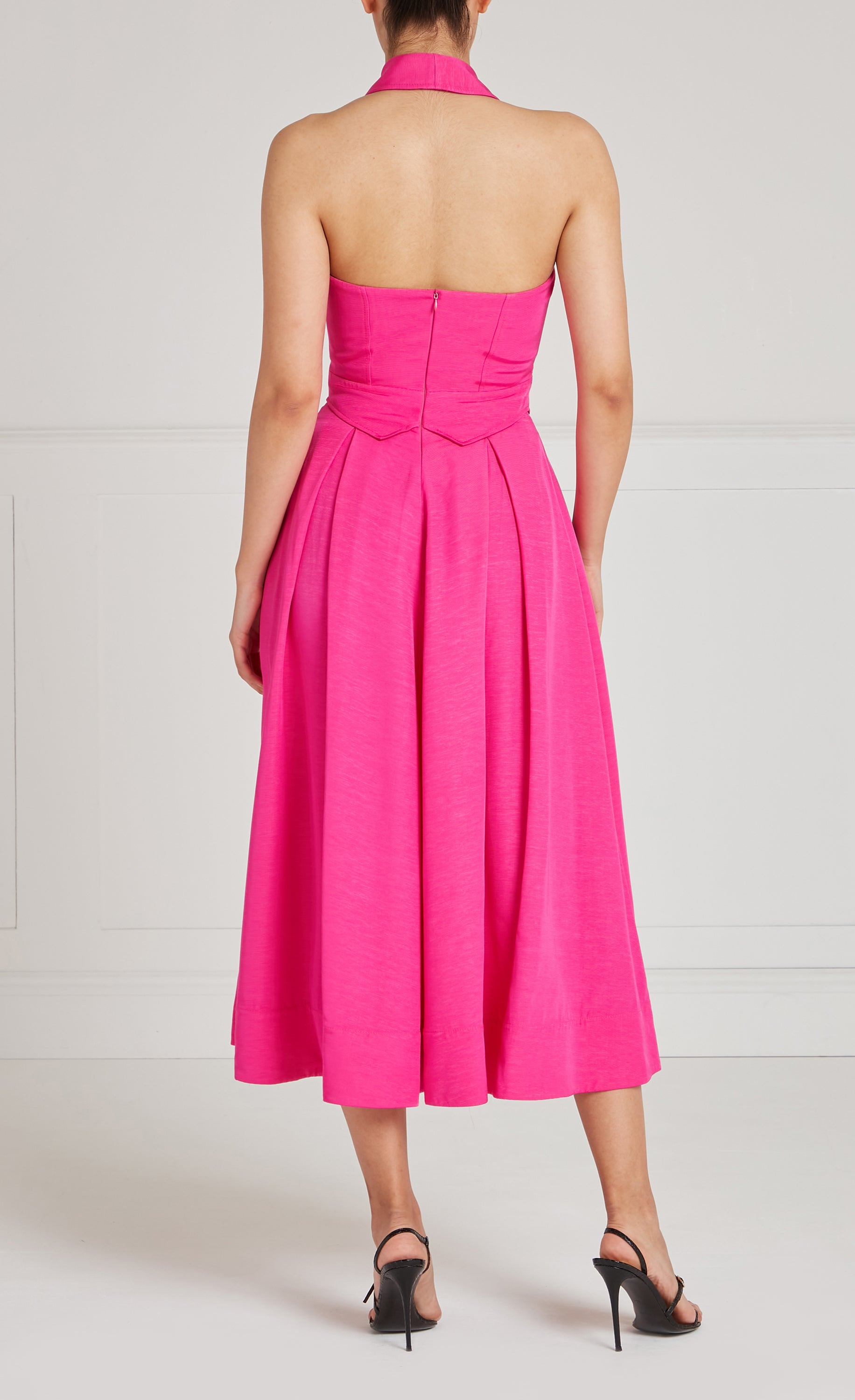 Elodie Halter Dress - Fuchsia Pink