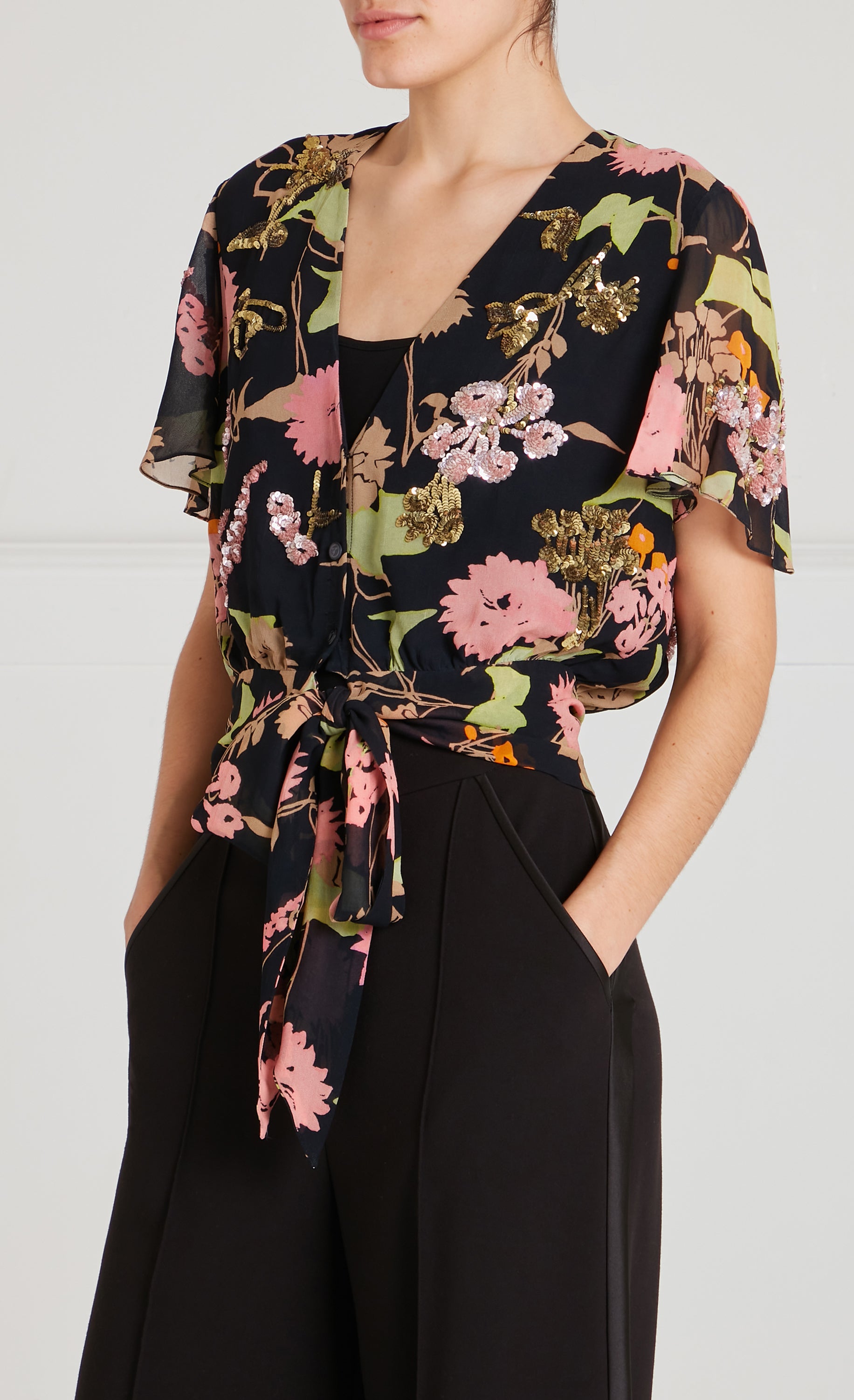 Maisie Blouse - Black Mix