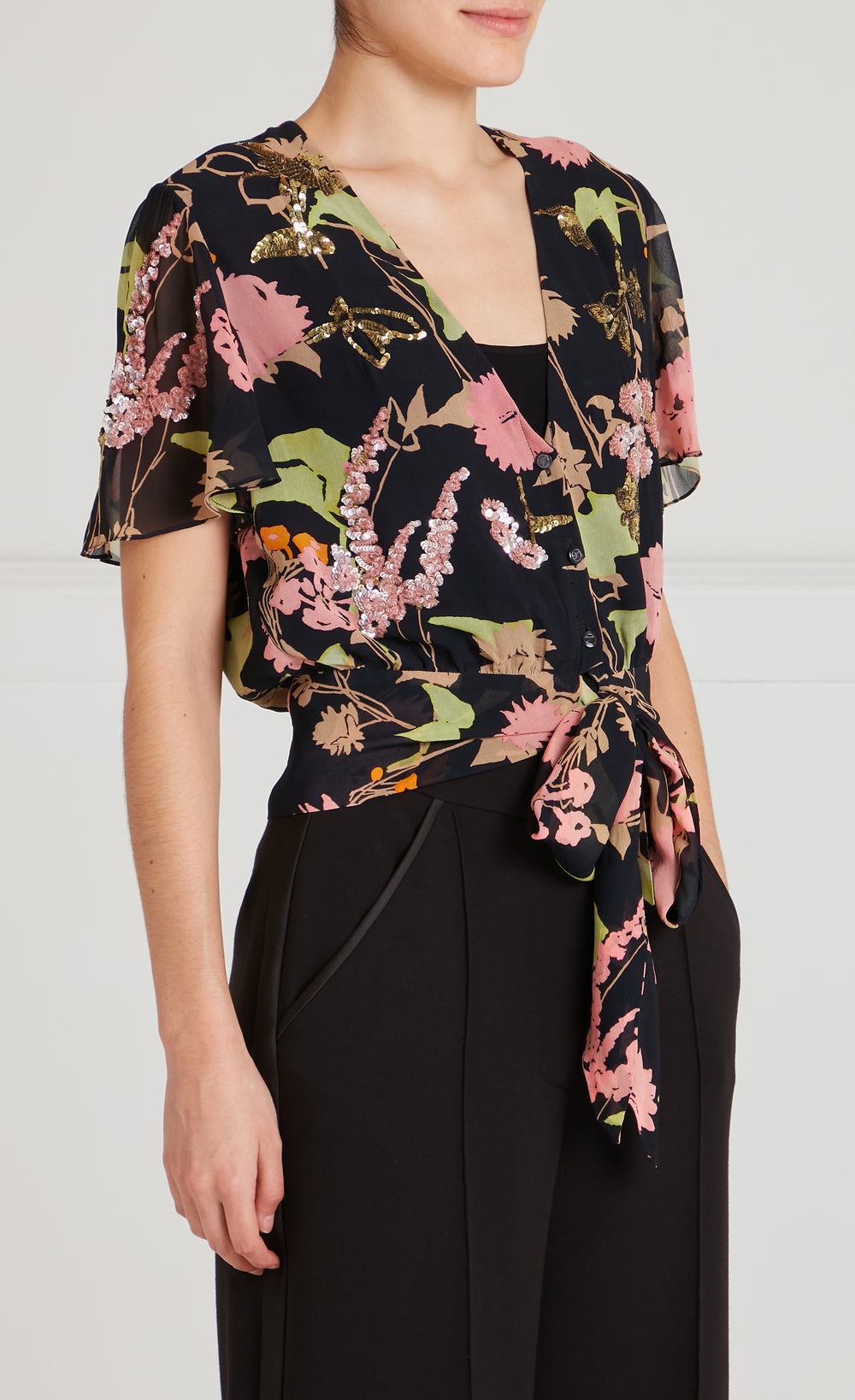 Maisie Blouse - Black Mix