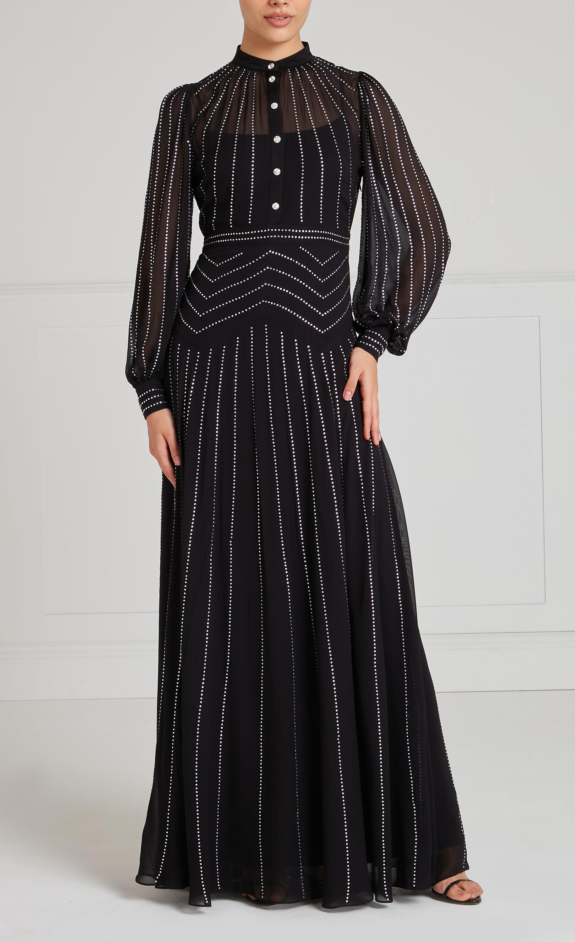 Villanelle Full Length Dress- Black