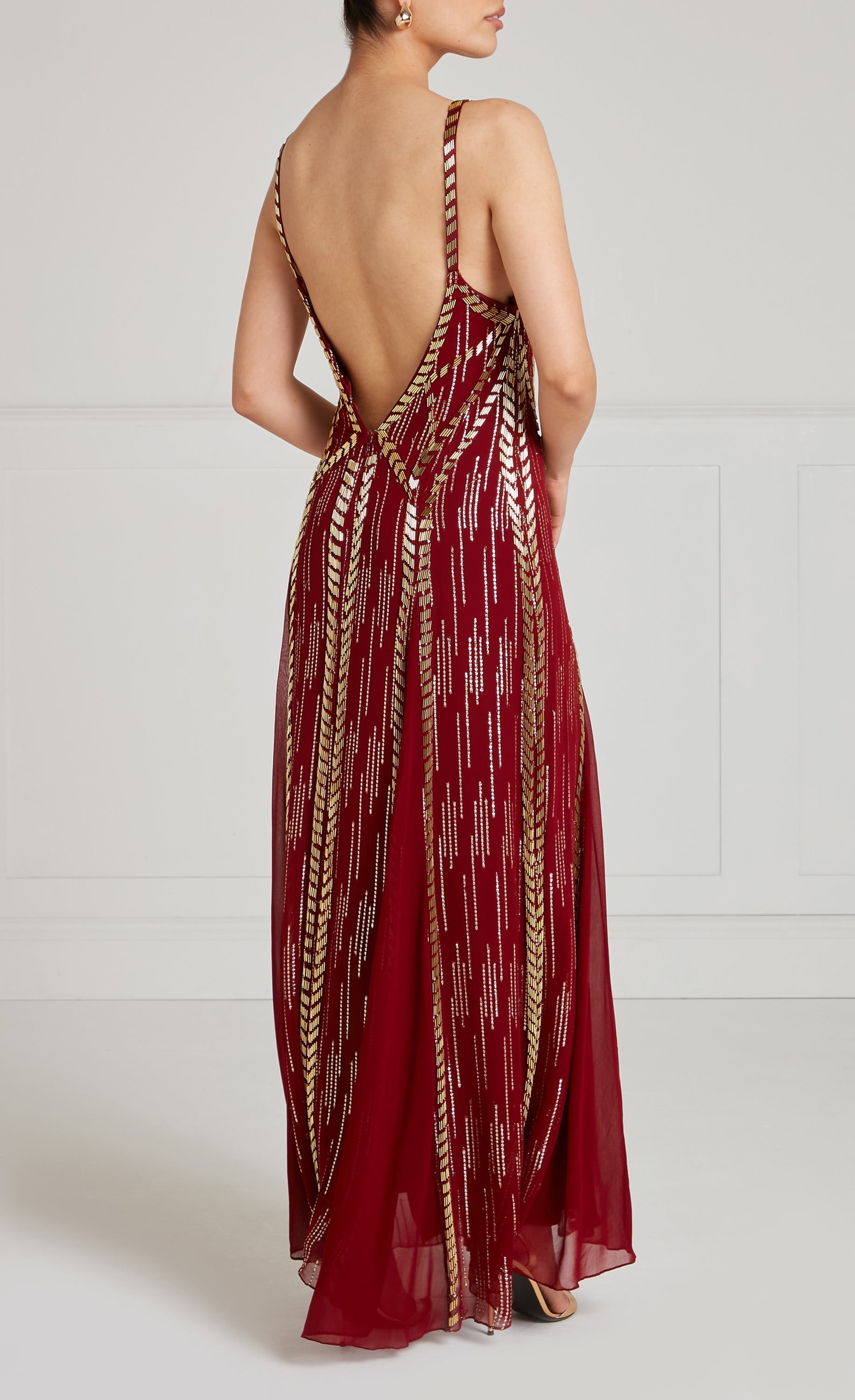 Viola Strappy Dress - Claret