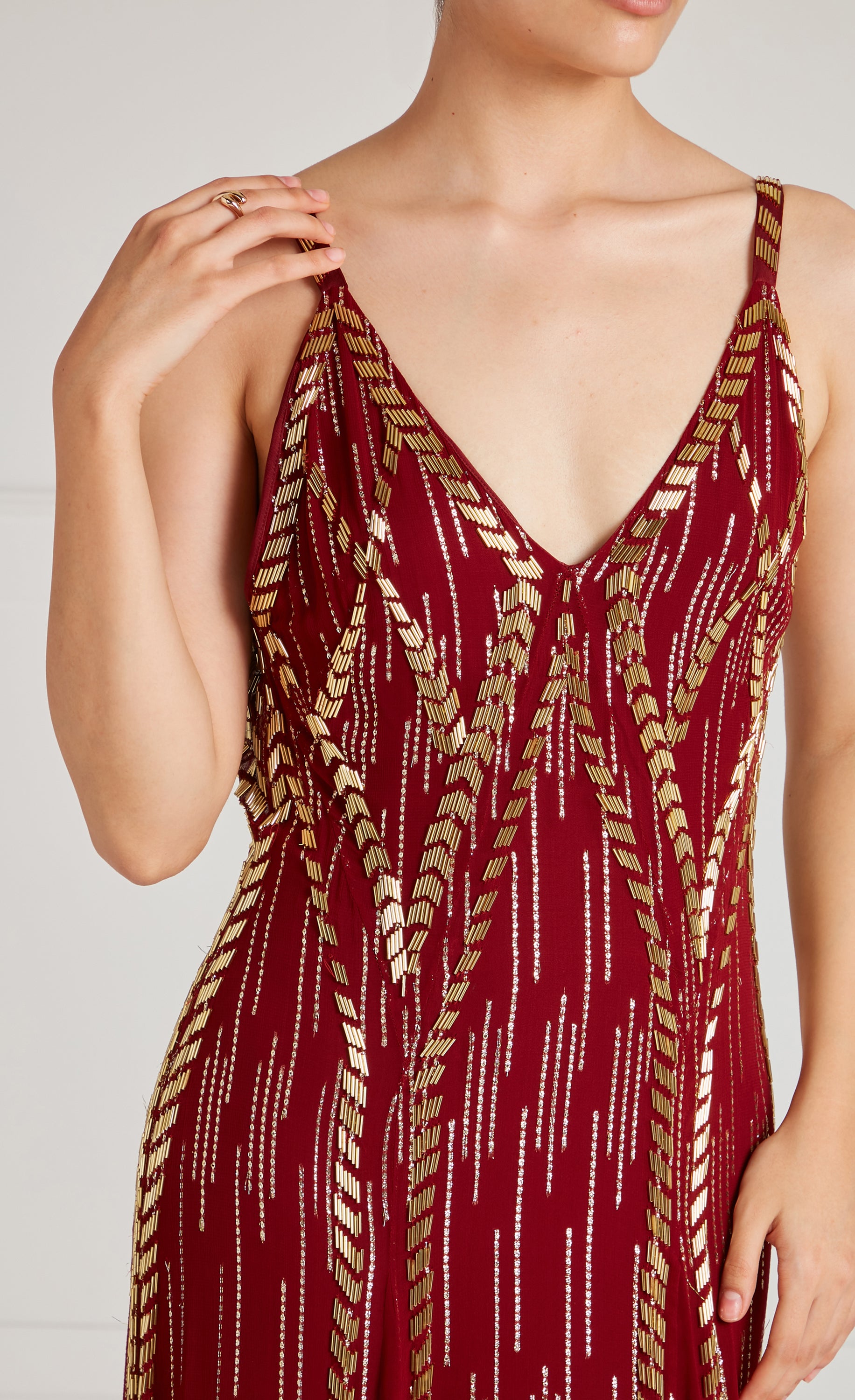 Viola Strappy Dress - Claret