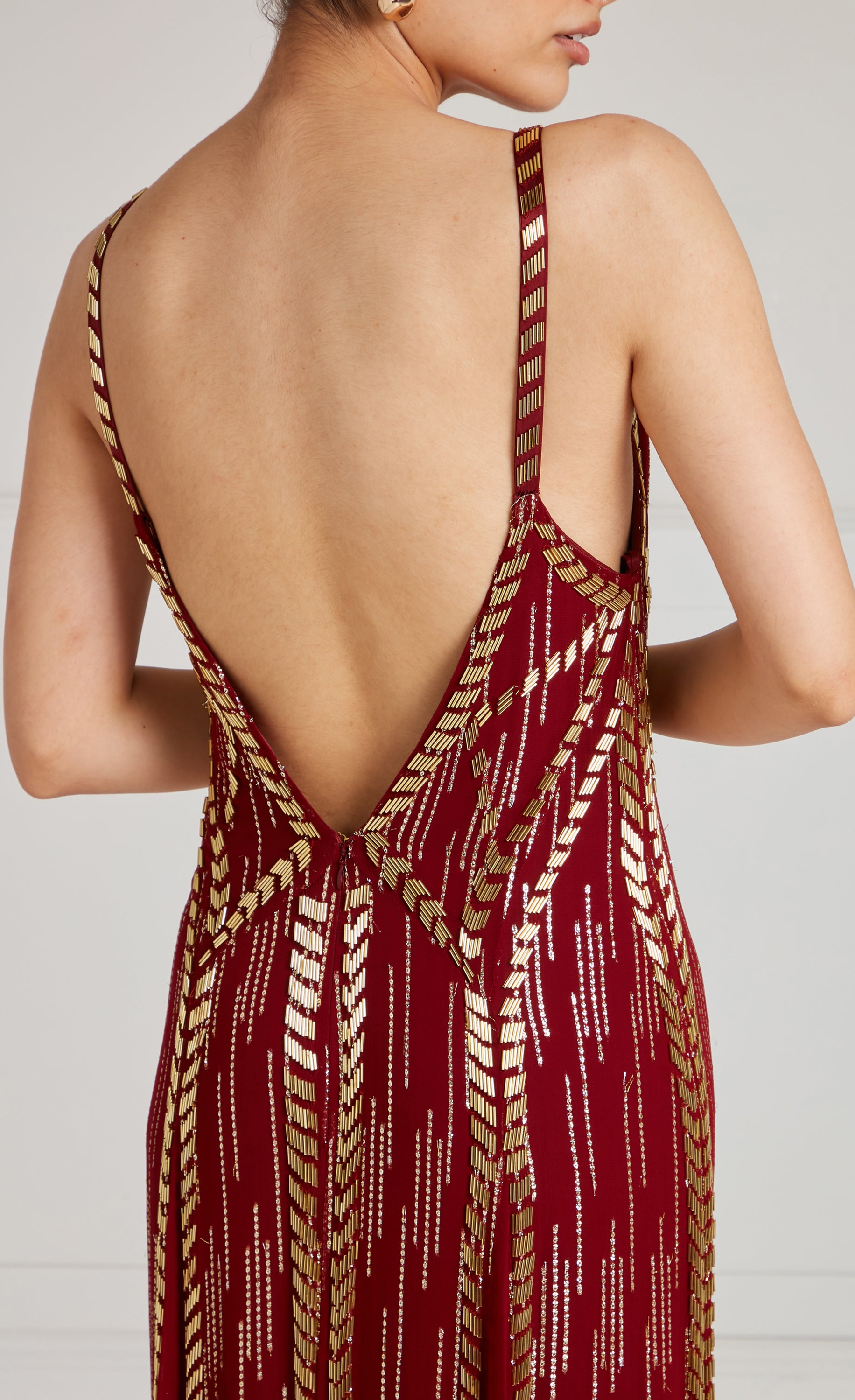 Viola Strappy Dress - Claret