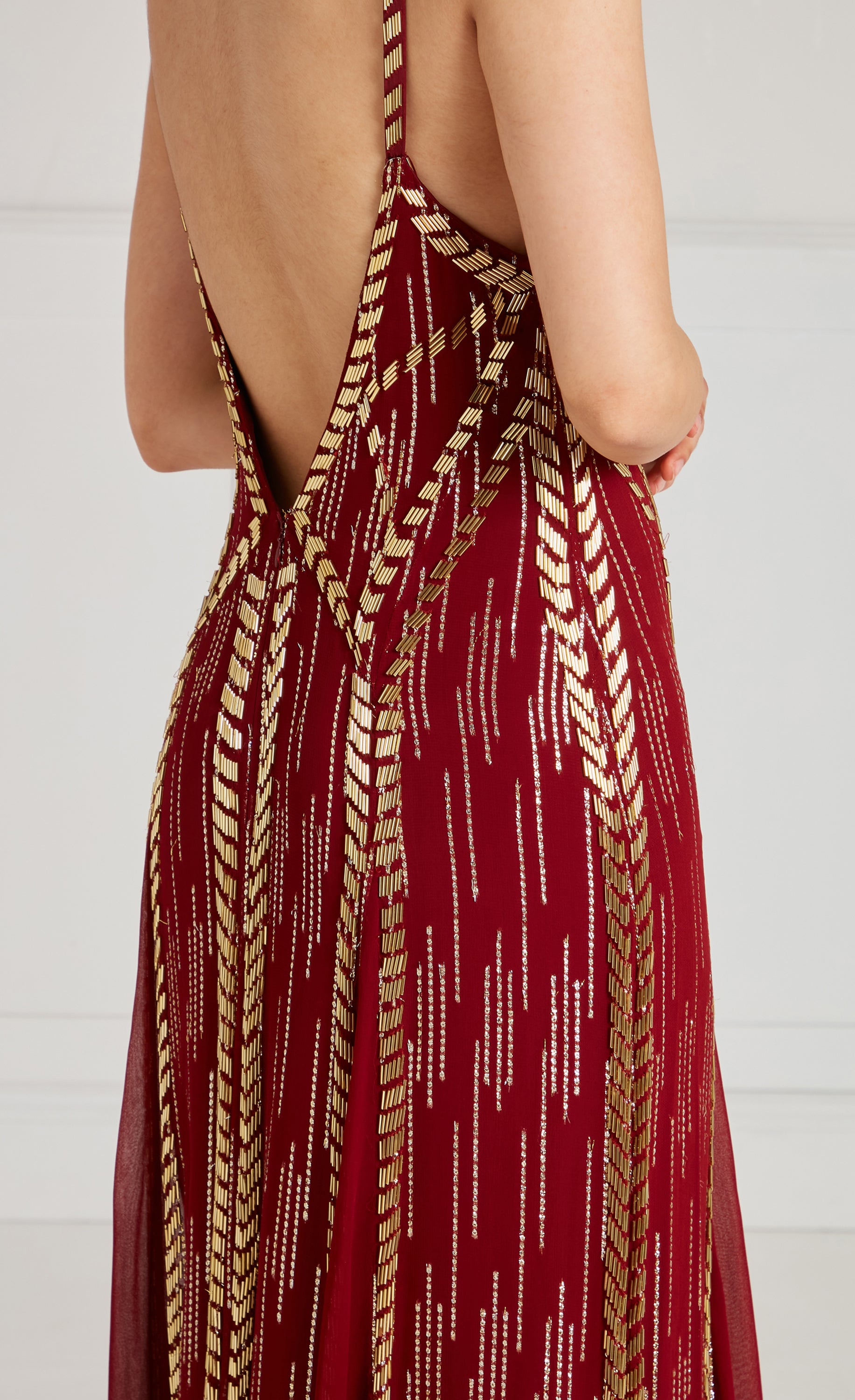 Viola Strappy Dress - Claret