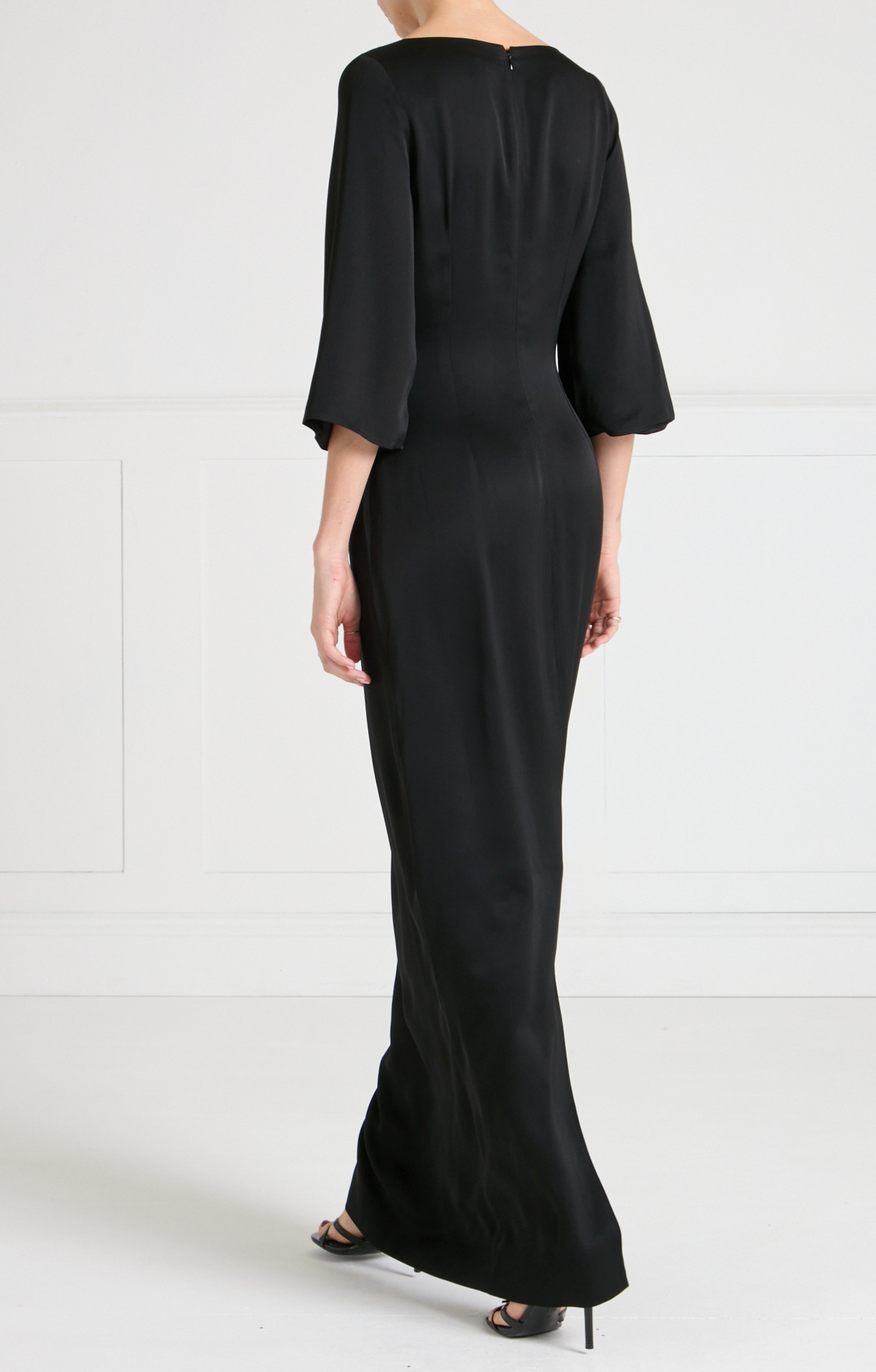 Lana Sleeved Gown - Black