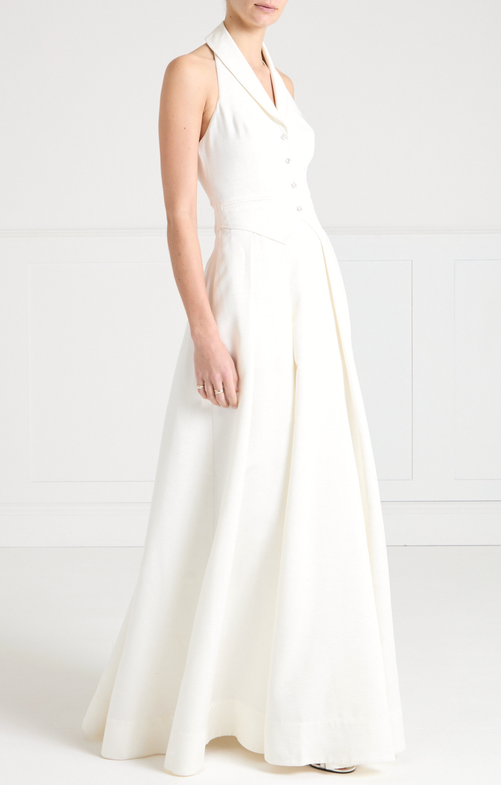 Elodie Halter Gown - Ivory